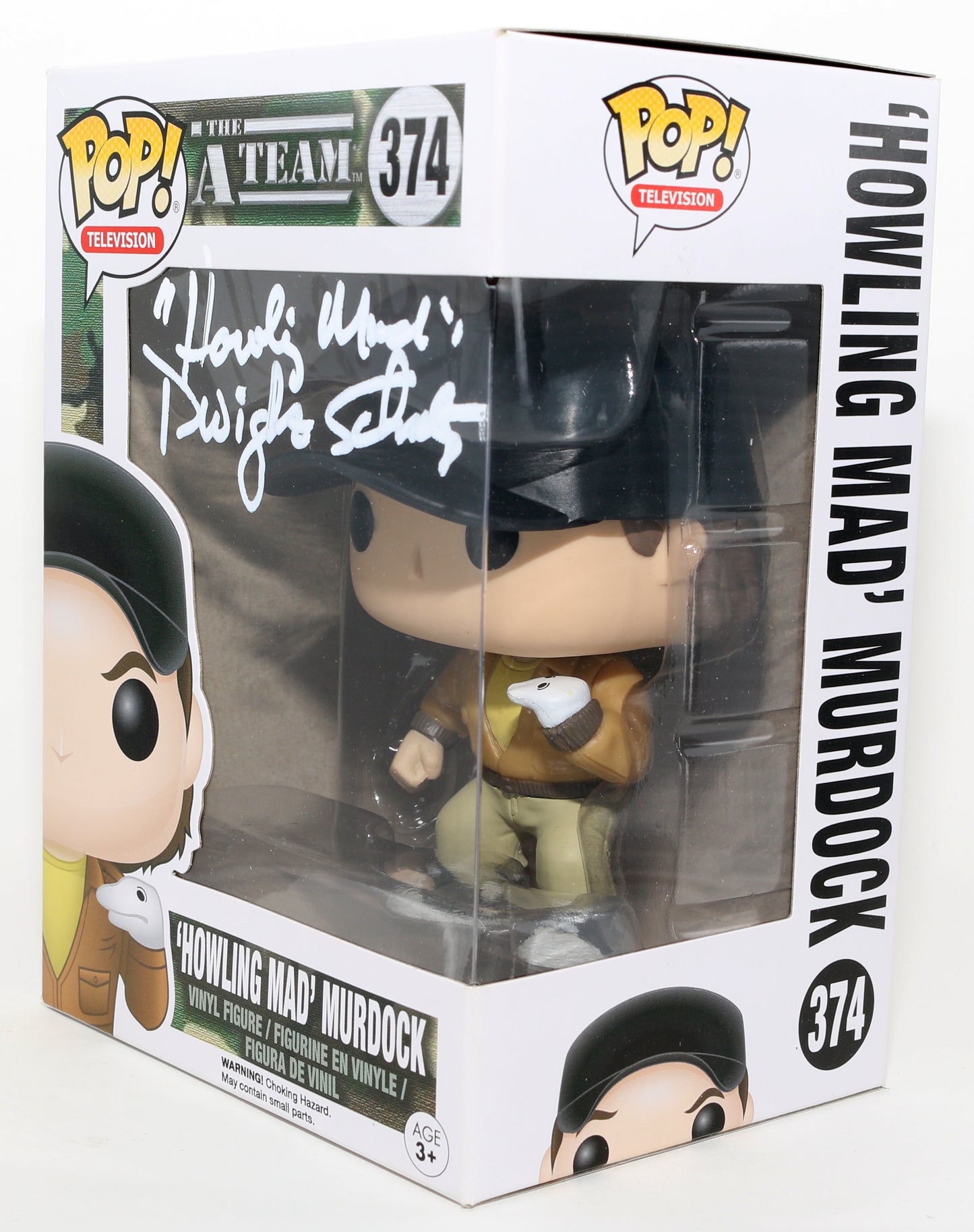 
                  
                    Dwight Schultz as Howling Mad Murdock in The A-Team Signed Funko POP! #374 with Character Name
                  
                