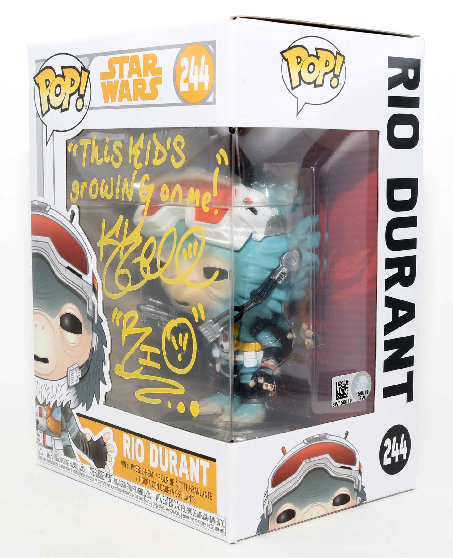 
                  
                    Katy Kartwheel as Rio Durant in Solo: A Star Wars Story (Topps SW Authentics) Signed Funko POP! #244 with Character Name & Quote
                  
                