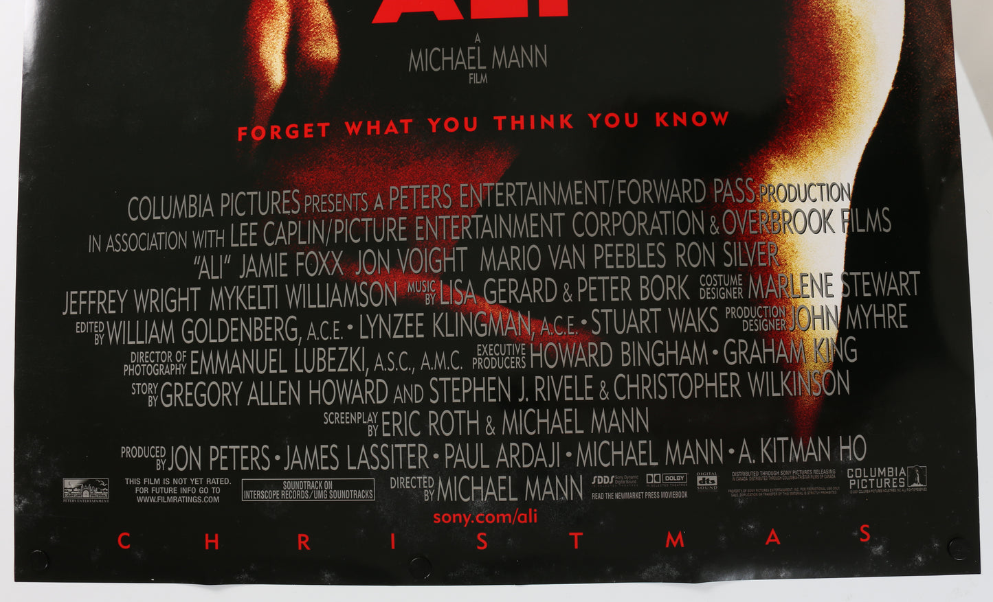 
                  
                    Ali 27x40 Poster (From the Collection of Famed Sound Recordist: Craig "Pup" Heath) Signed by Director: Michael Mann
                  
                
