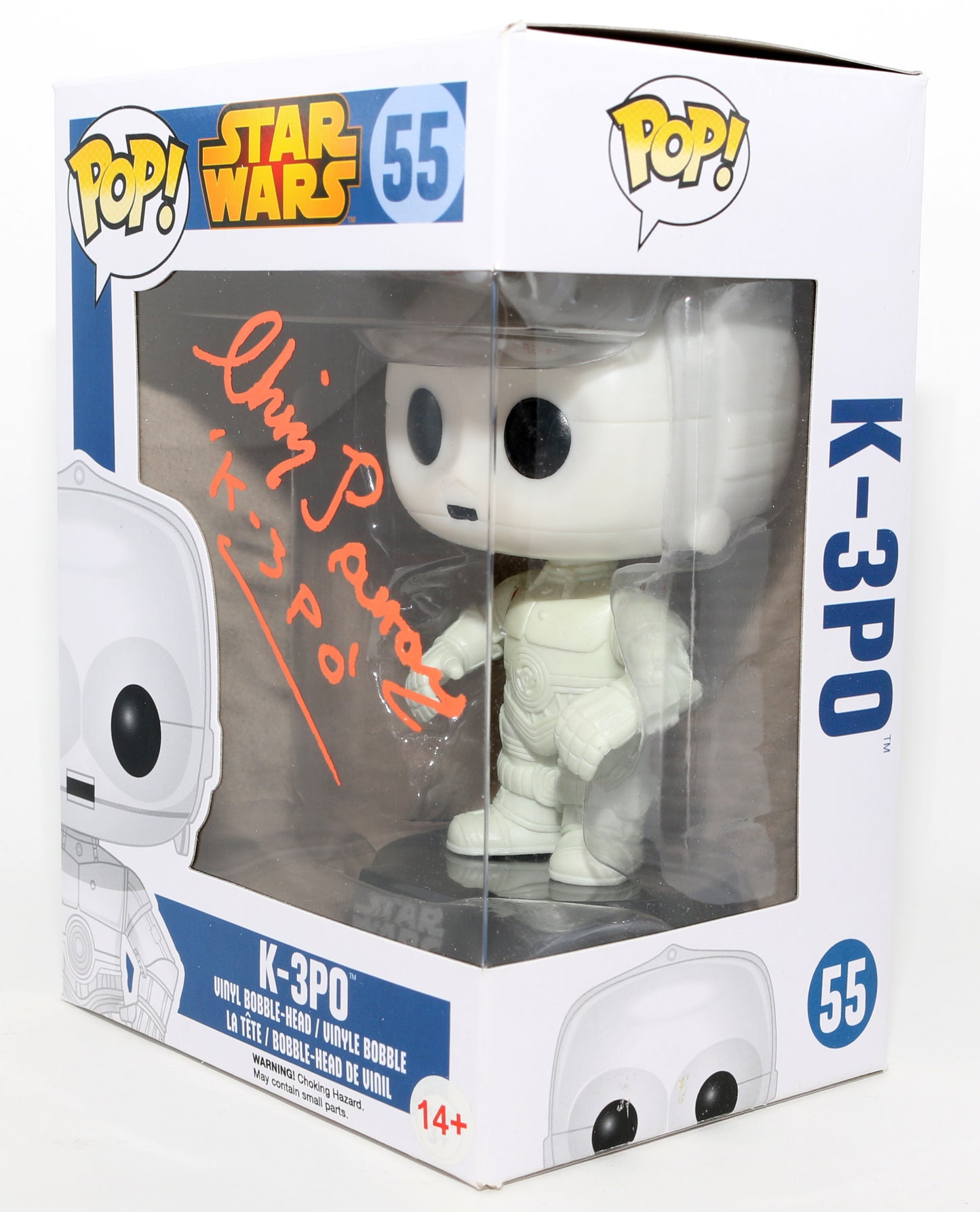 
                  
                    Chris Parsons as K-3PO in Star Wars: The Empire Strikes Back Signed Funko POP! #55 with Character Name
                  
                