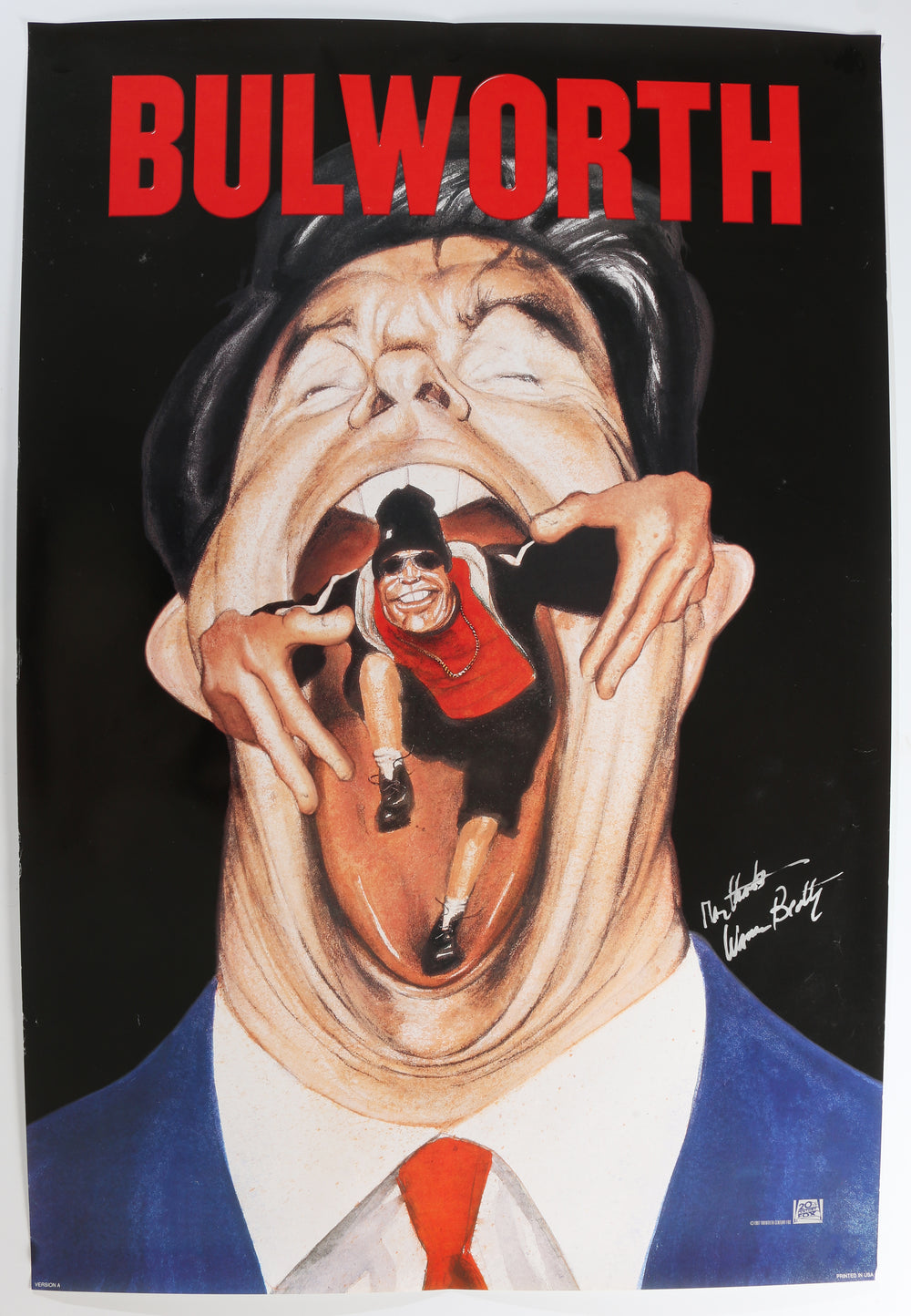Bulworth 27x40 Poster (From the Collection of Famed Sound Recordist: Craig 