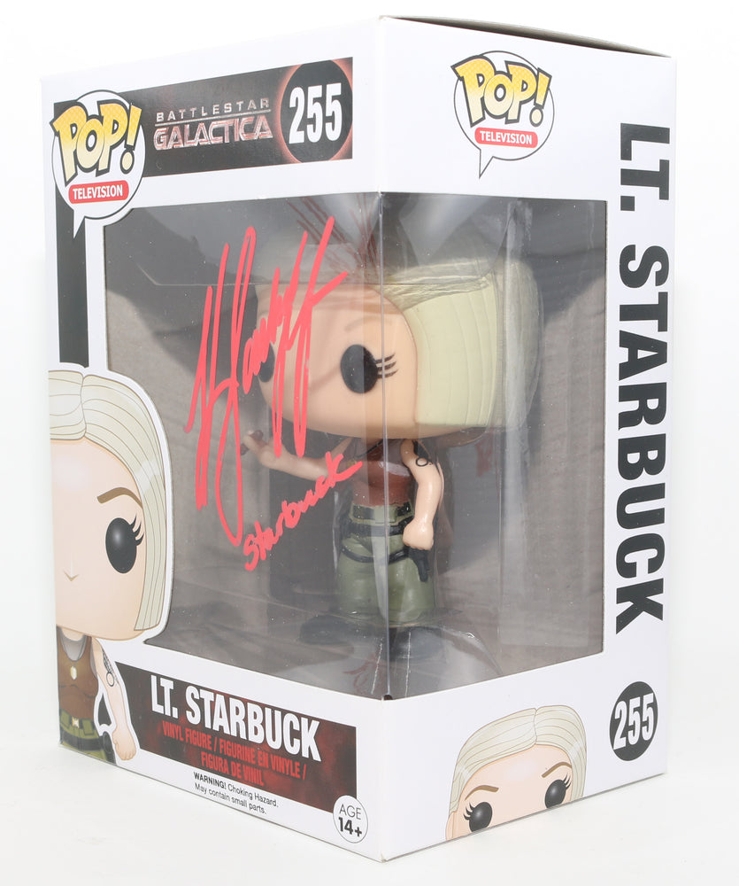 
                  
                    Katee Sackhoff as Lt. Kara 'Starbuck' Thrace in Battlestar Galactica Signed Funko POP! #255 with Character Name
                  
                