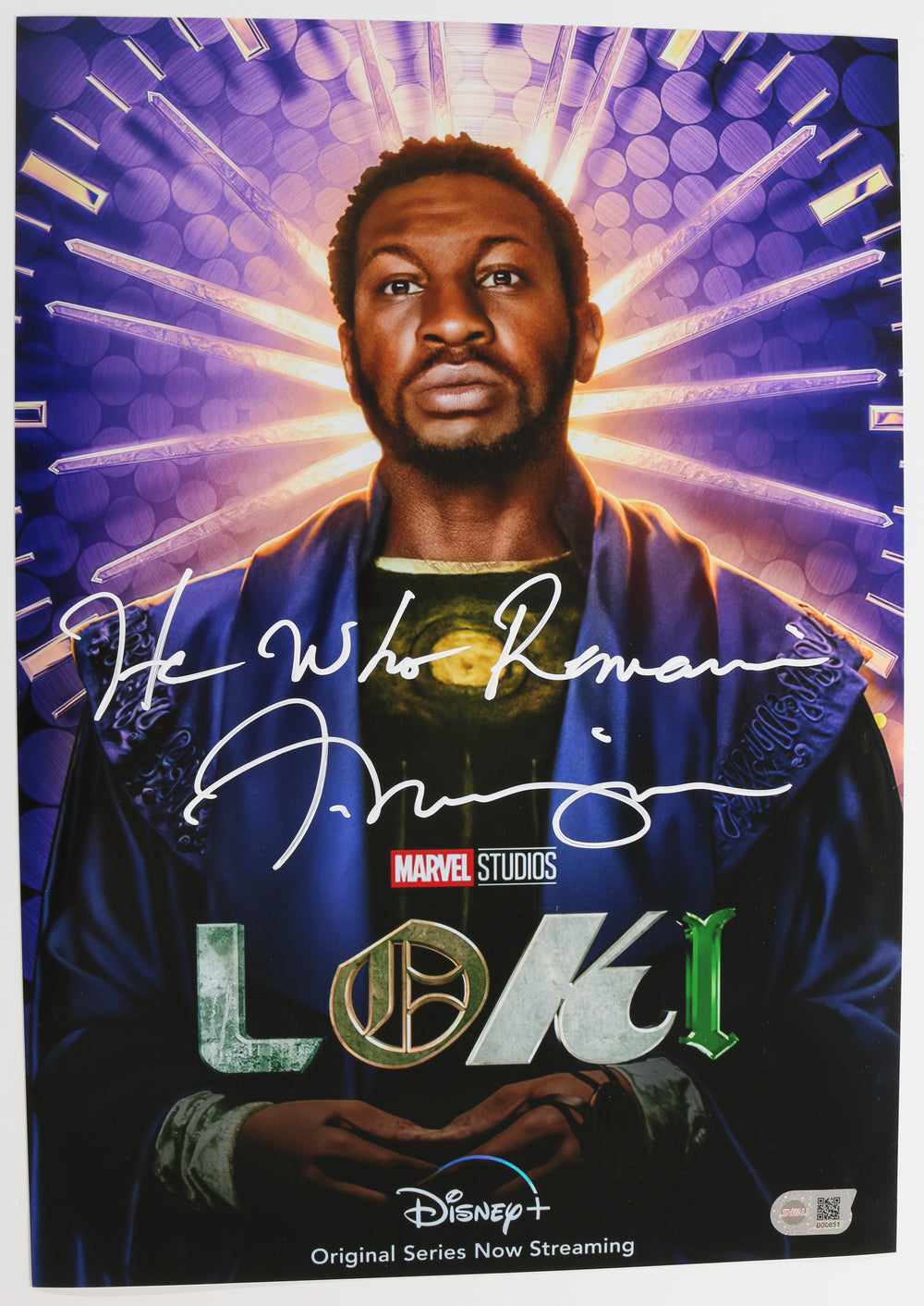 Jonathan Majors as He Who Remains in Loki (SWAU) Signed 11x16.5 Mini Poster with Character Name