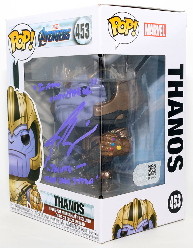
                  
                    Josh Brolin as Thanos in Avengers: Endgame (SWAU) Signed Funko POP! #453 with Character Name & Quote
                  
                