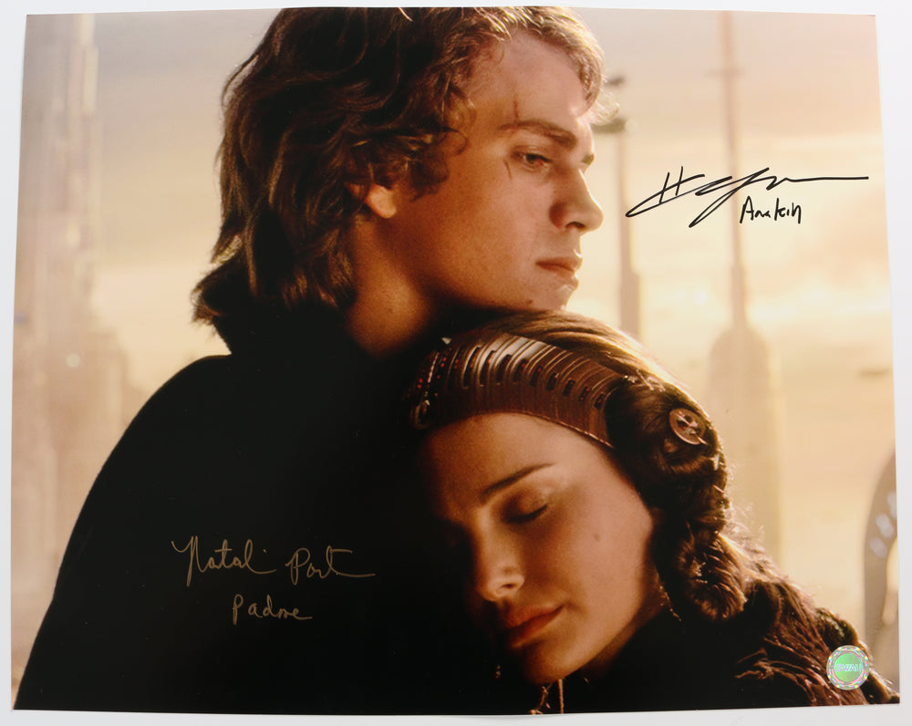 Hayden Christensen as Anakin Skywalker & Natalie Portman as Padme Amidala in Star Wars: Episode III – Revenge of the Sith (SWAU) Signed 16x20 Photo