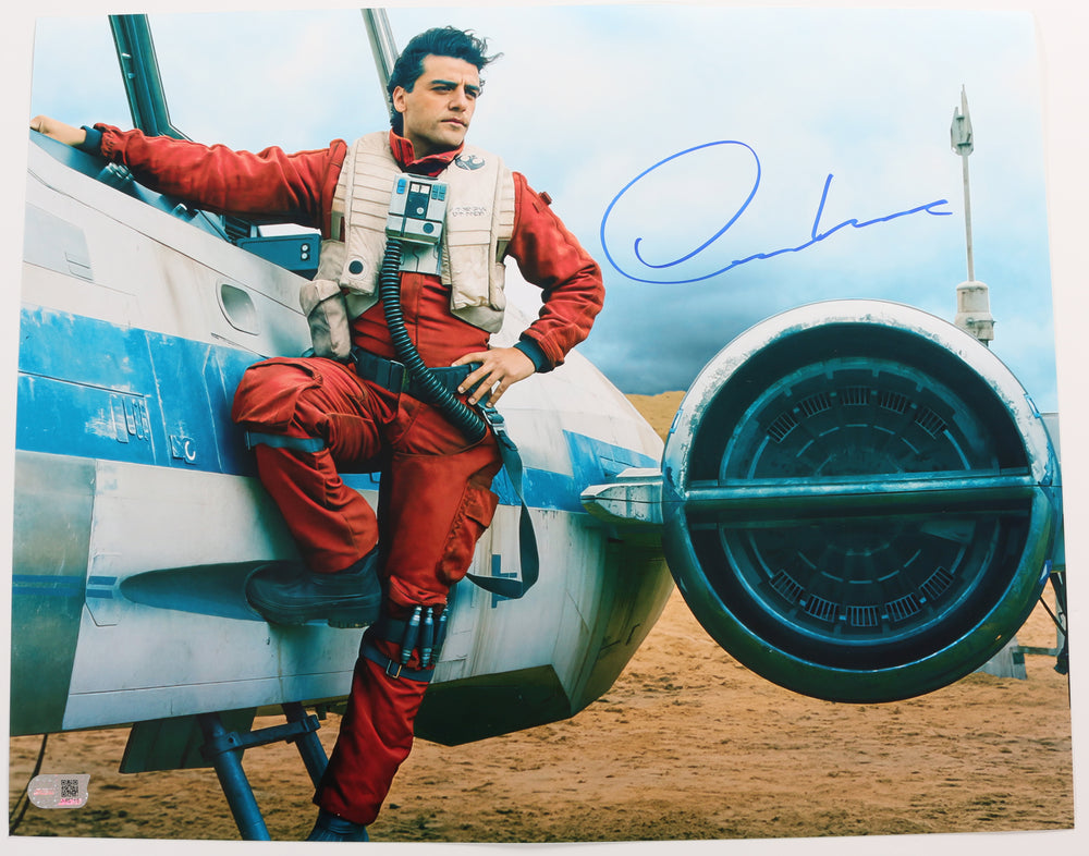 Oscar Isaac as Poe Dameron in Star Wars: The Force Awakens (SWAU) Signed 16x20 Photo