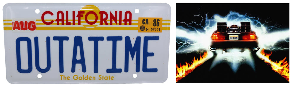 
                  
                    Back to the Future OUTATIME Replica License Plate by the Original Manufacturer of the Movies & Universal Studios Ride: Earl Hays Press
                  
                