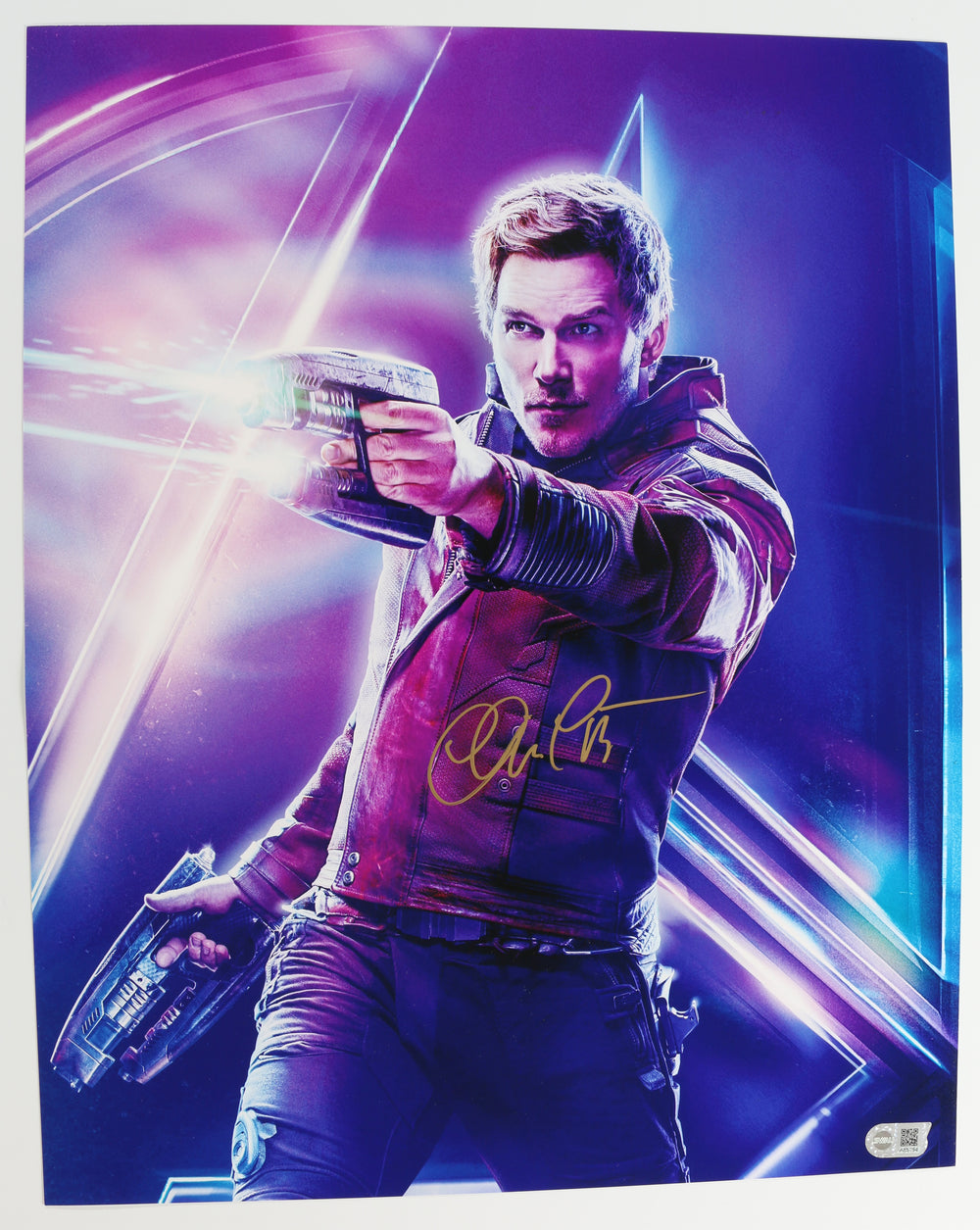 Chris Pratt as Star-Lord in Avengers: Endgame (SWAU) Signed 16x20 Photo