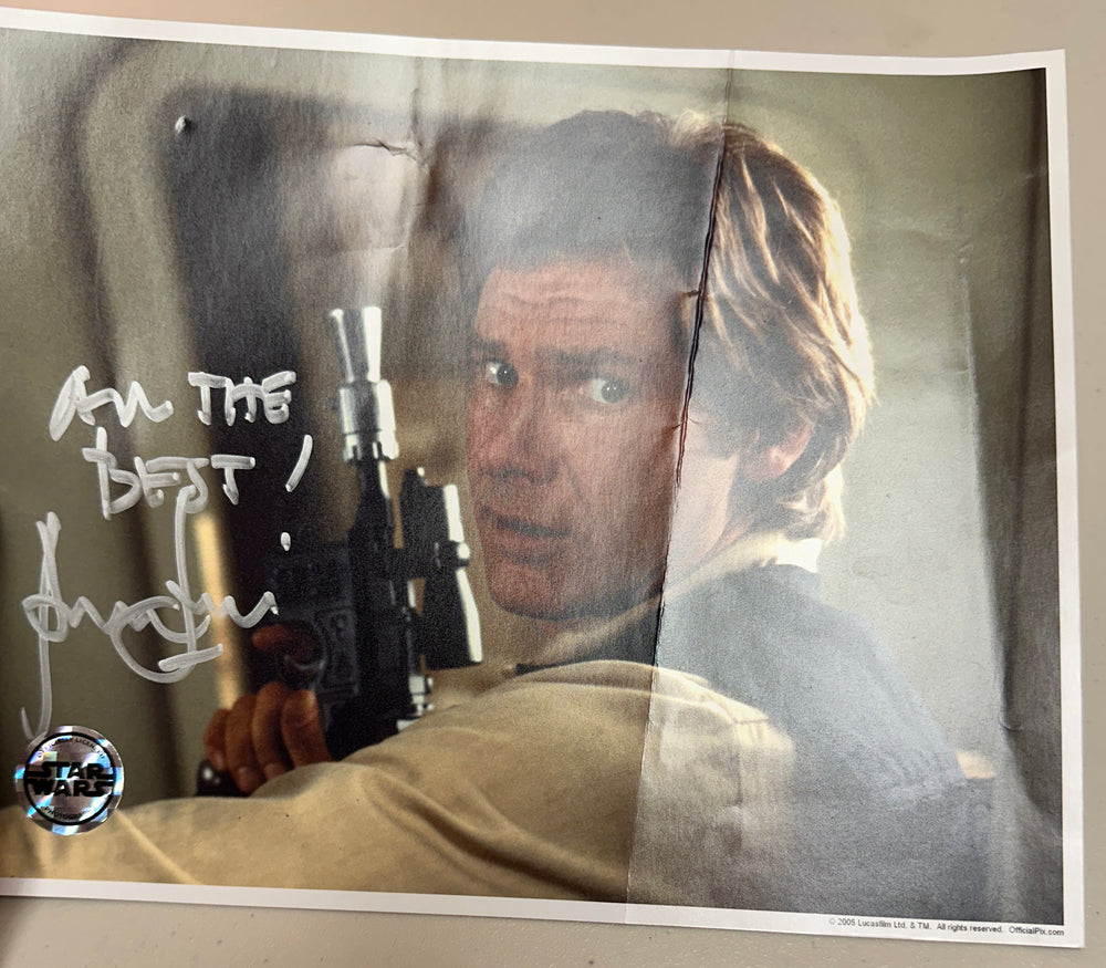 
                  
                    Harrison Ford as Han Solo in Star Wars: Return of the Jedi Signed 8x10 (Official Pix) Photo
                  
                