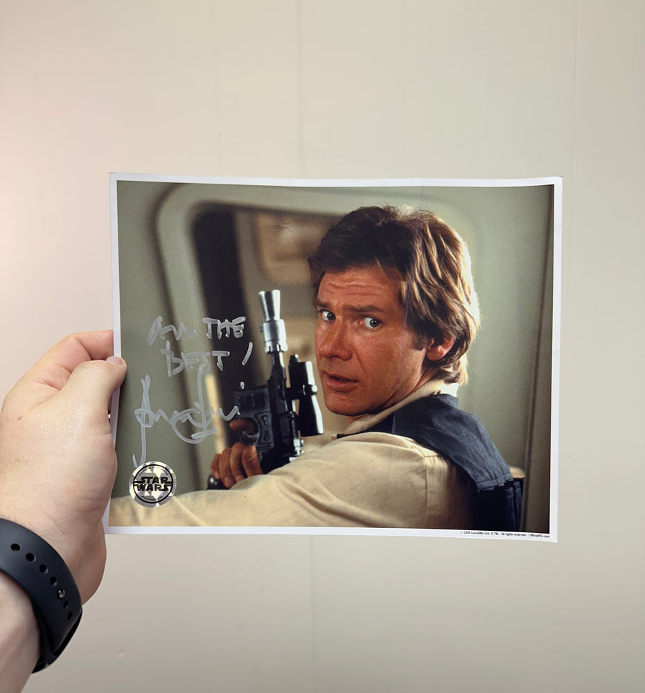 
                  
                    Harrison Ford as Han Solo in Star Wars: Return of the Jedi Signed 8x10 (Official Pix) Photo
                  
                