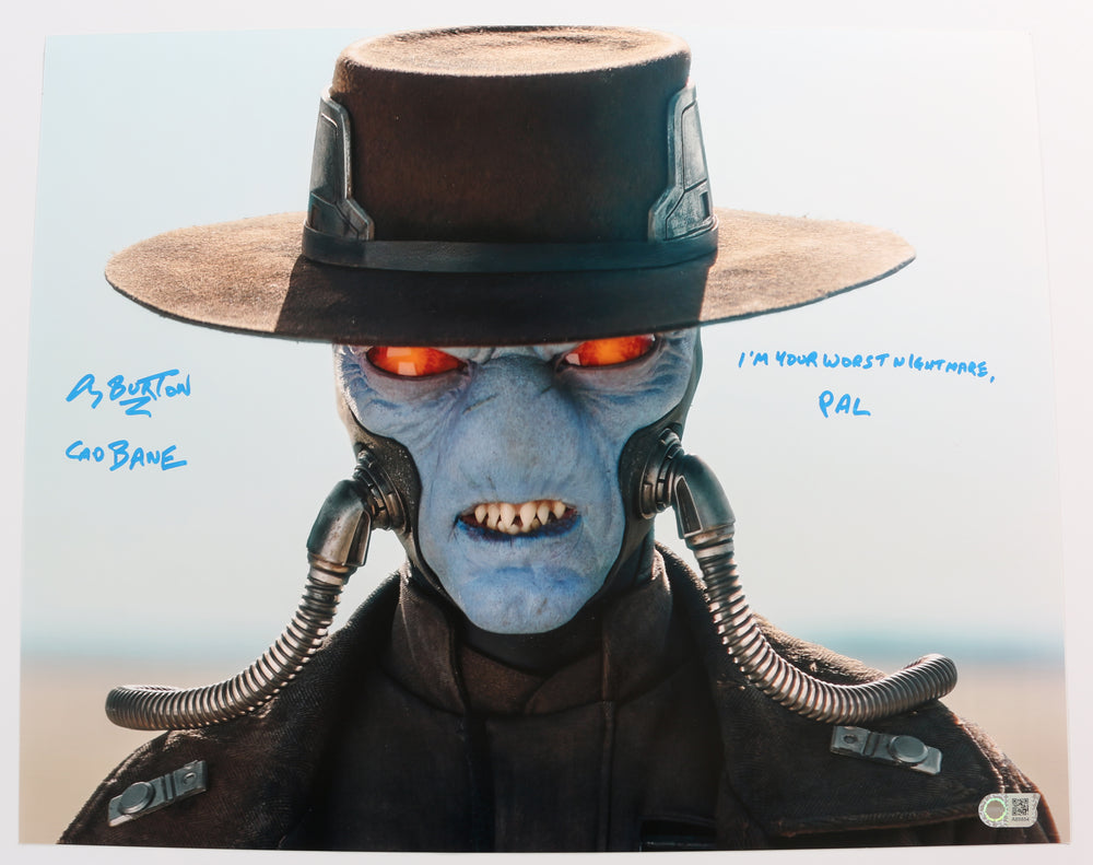Corey Burton as Cad Bane in Star Wars: The Book of Boba Fett (SWAU) Signed 16x20 Photo with Character Name and Quote
