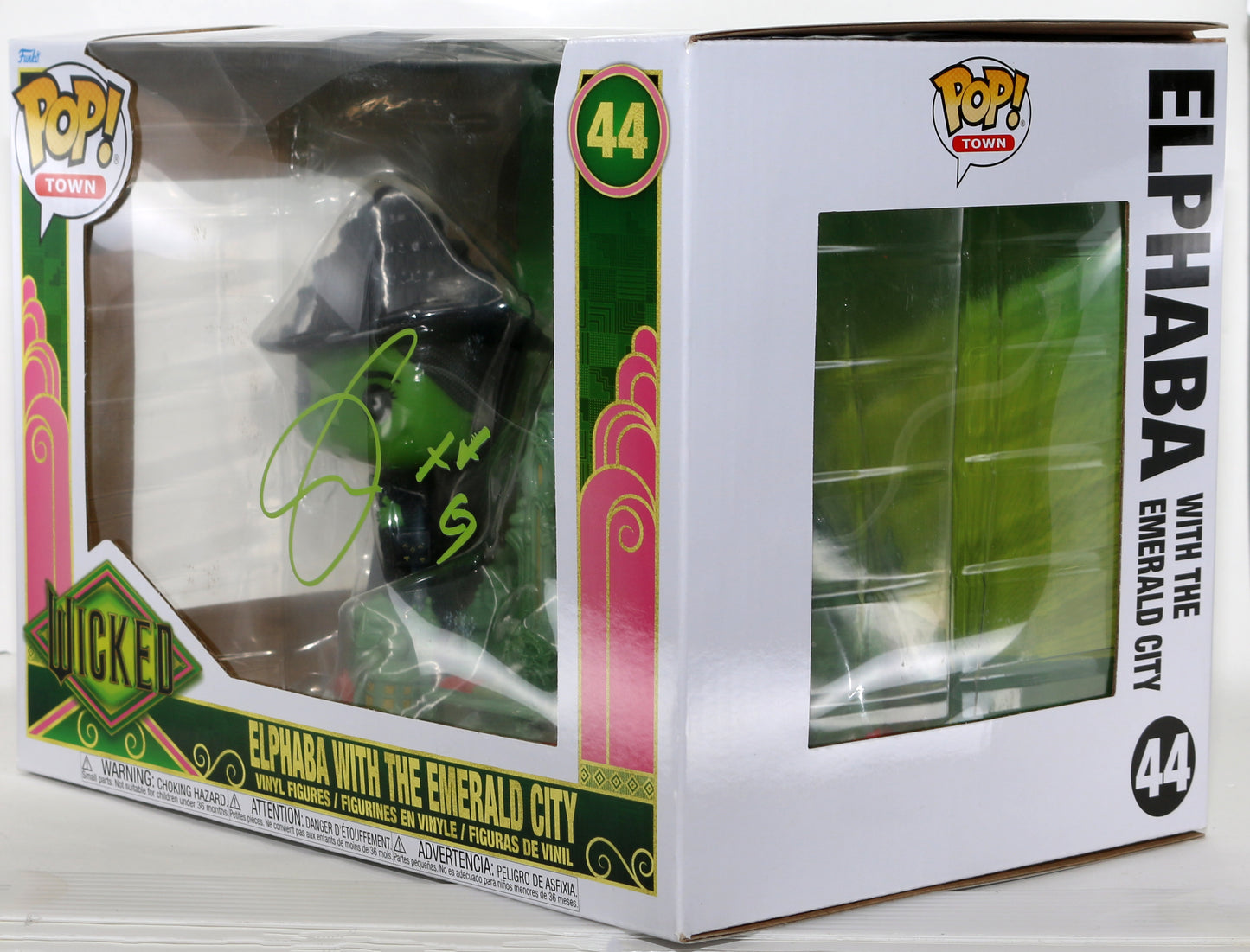 
                  
                    Cynthia Erivo as Elphaba Throp in Wicked Emerald City Town Signed Funko POP! #44
                  
                