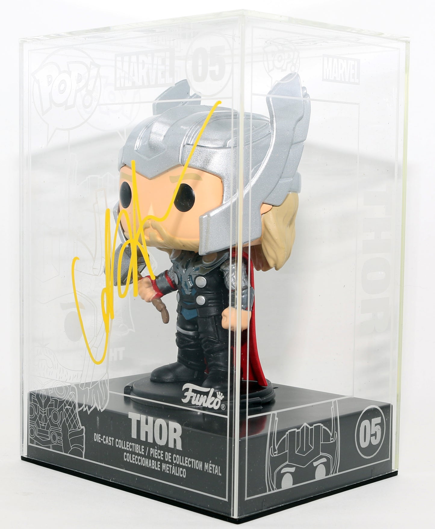 
                  
                    Chris Hemsworth as Thor in The Avengers Signed Diecast Funko POP! #05
                  
                