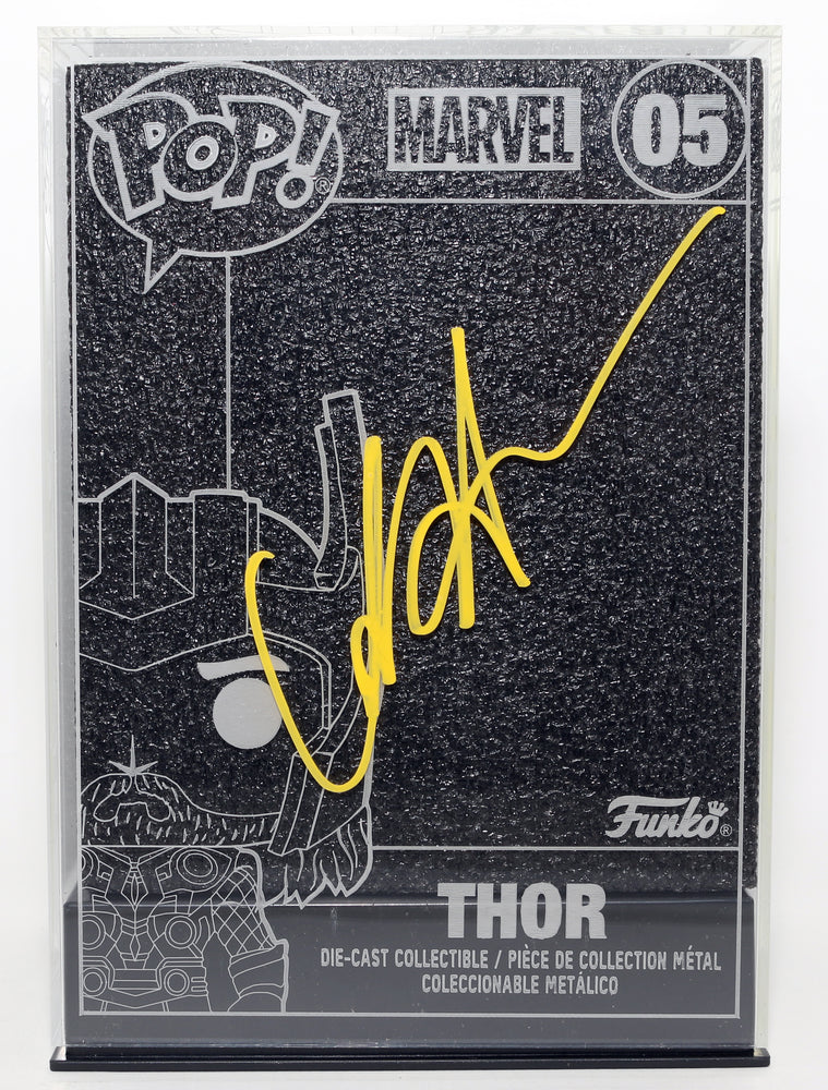 
                  
                    Chris Hemsworth as Thor in The Avengers Signed Diecast Funko POP! #05
                  
                