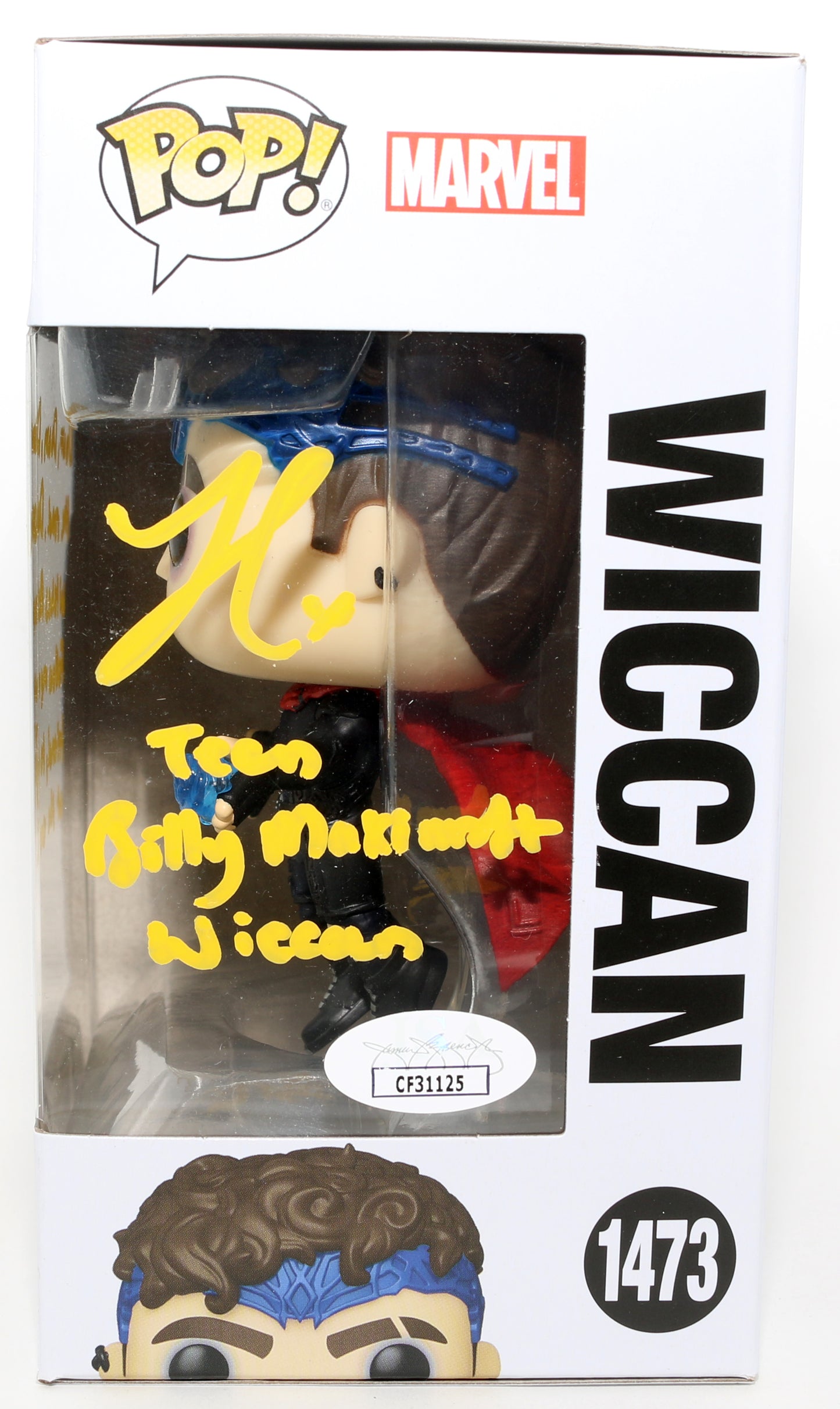 
                  
                    Joe Locke as Wiccan in Agatha All Along (JSA) Signed Funko POP! #1473 with Character Names & Quote
                  
                