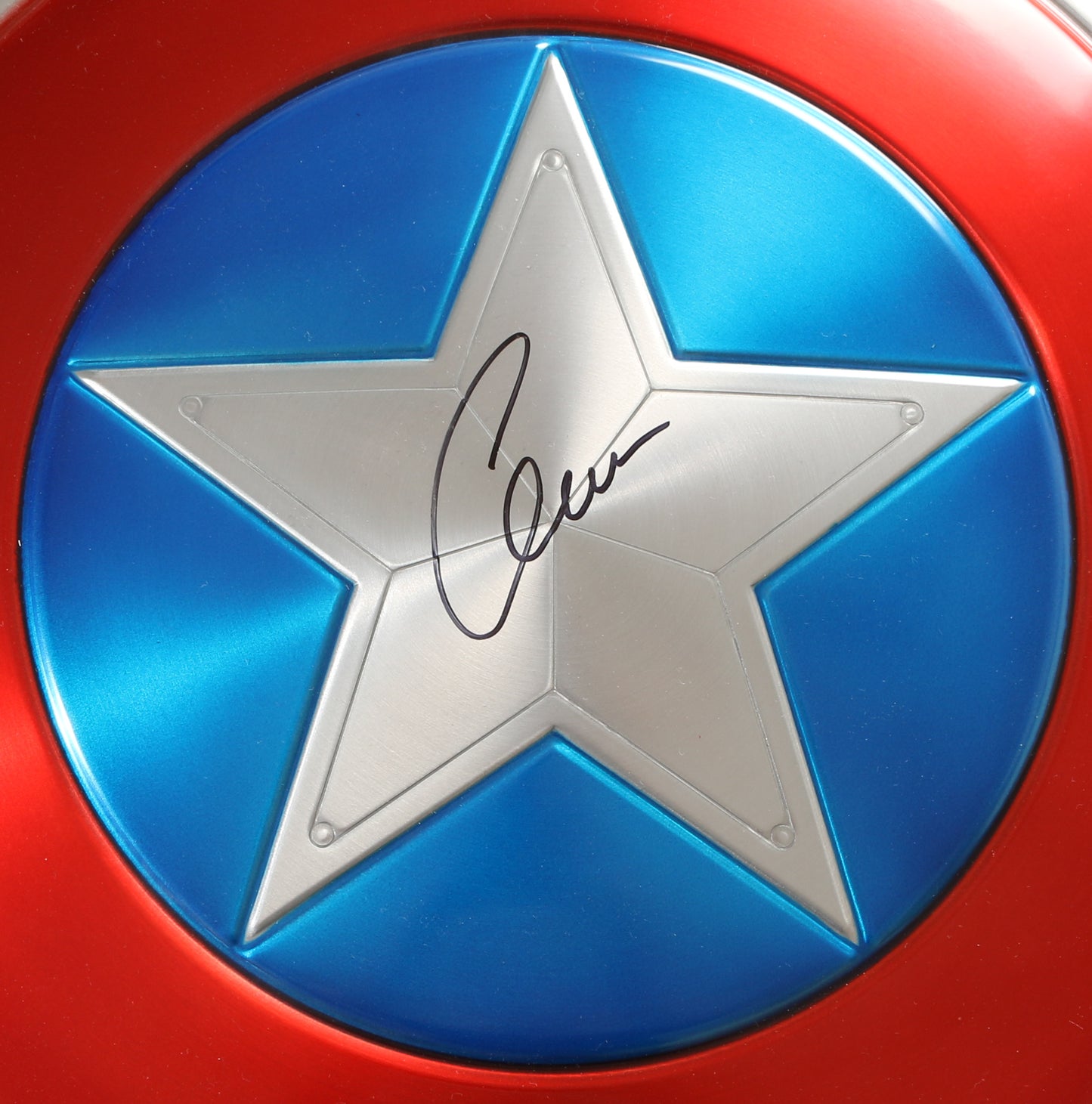 
                  
                    Captain America's Metal Prop Replica Shield (SWAU) Signed by Chris Evans
                  
                