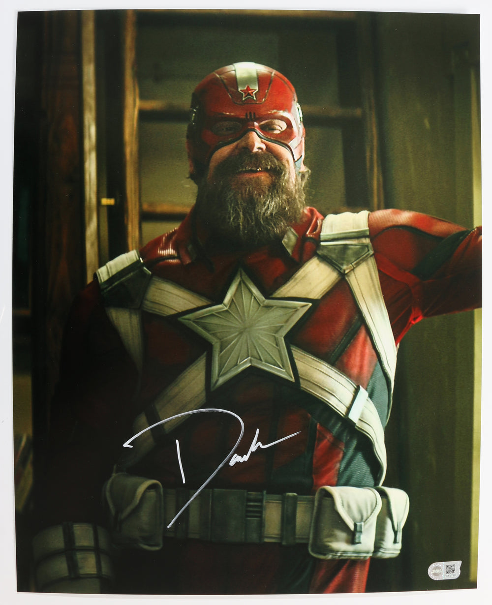 David Harbour as Alexei Shostakov the Red Guardian in Marvel's Black Widow (SWAU) Signed 16x20 Photo