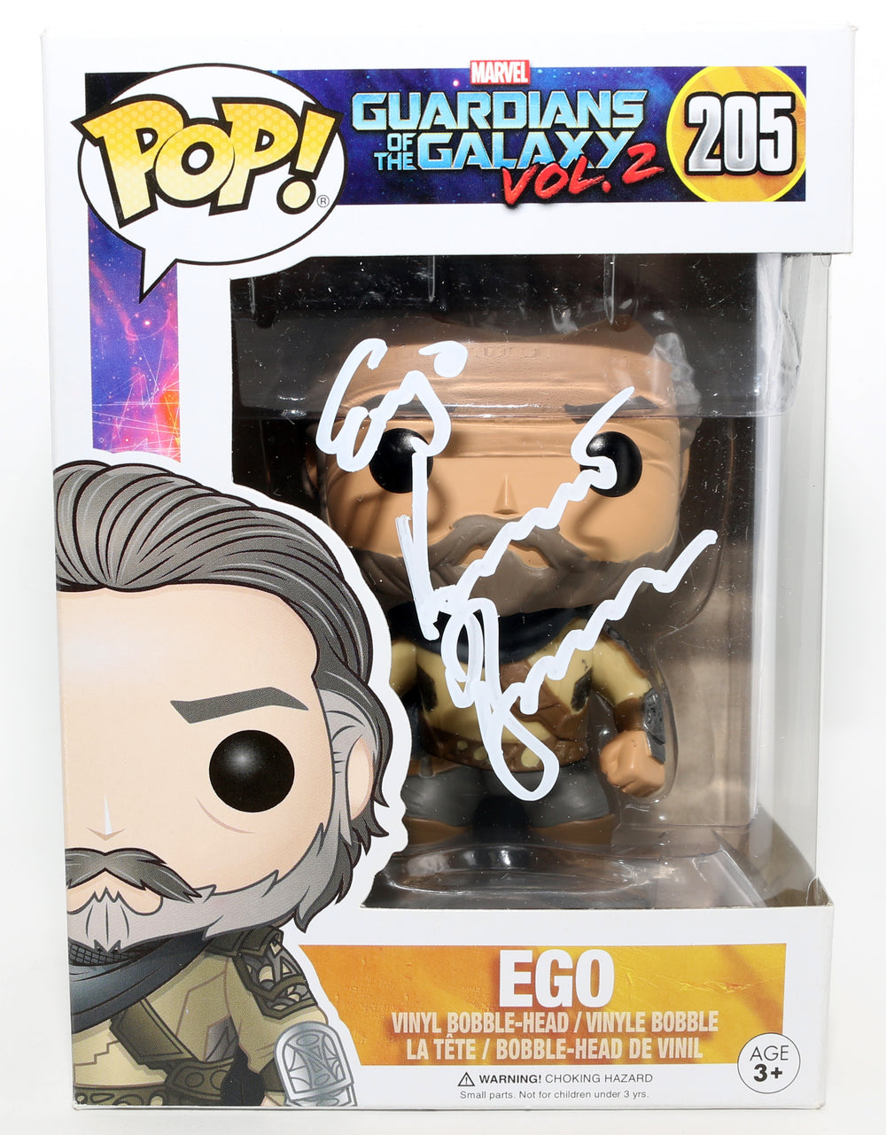 Kurt Russell as Ego in Guardians of the Galaxy Vol. 2 Signed Funko POP! #205 with Character Name
