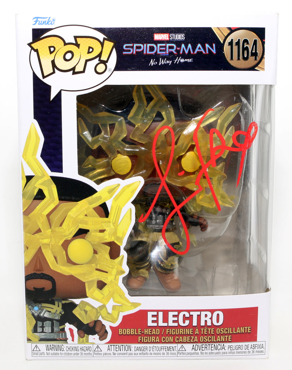 Jamie Foxx as Electro in Spider-Man: No Way Home Signed Funko POP! #1164