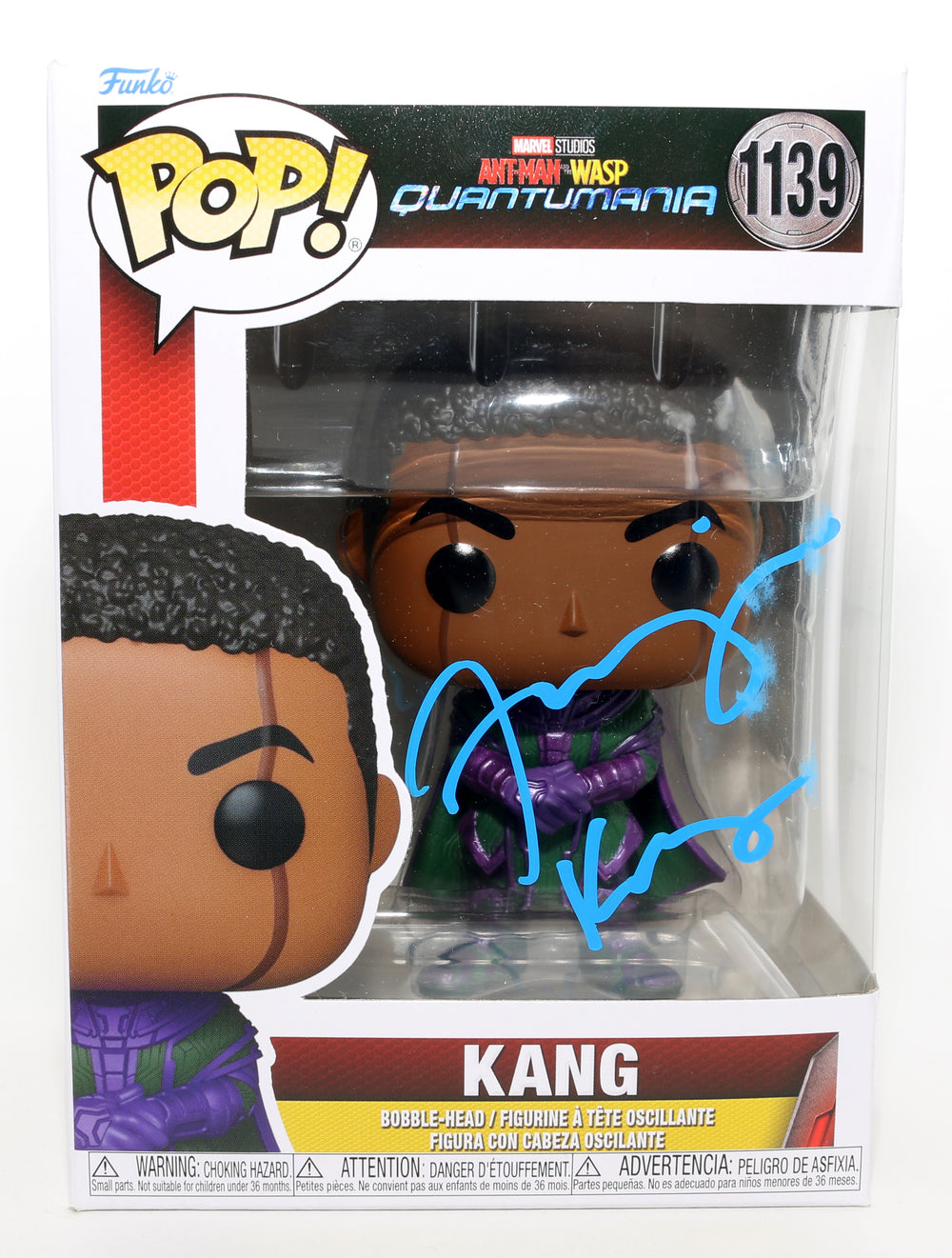 Jonathan Majors as Kang the Conqueror in Ant-Man & The Wasp: Quantumania Signed Funko POP! #1139 with Character Name