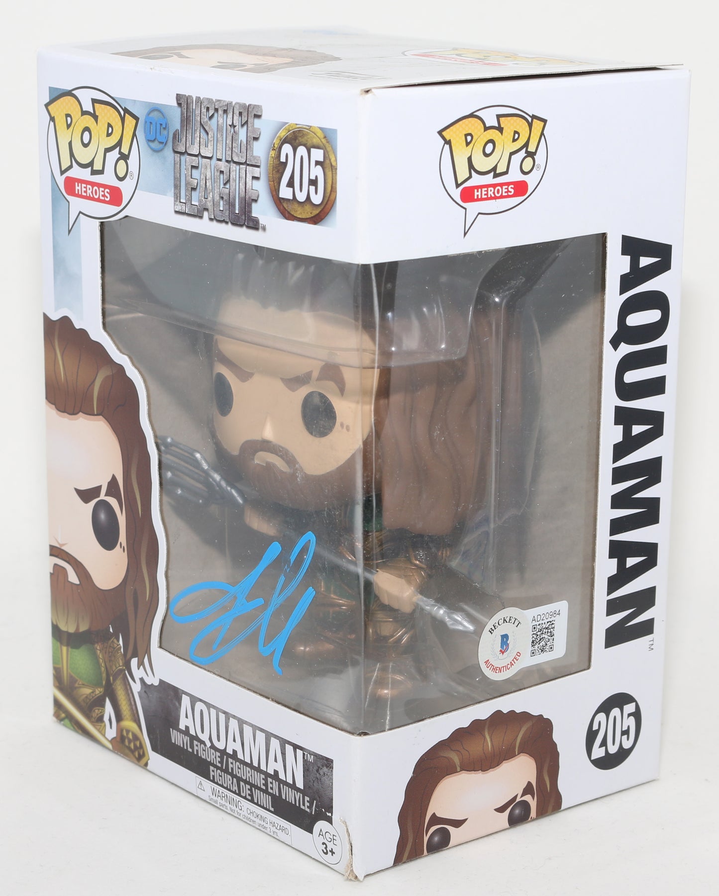 
                  
                    Jason Momoa as Aquaman in Justice League (Beckett) Signed Funko POP! #205
                  
                