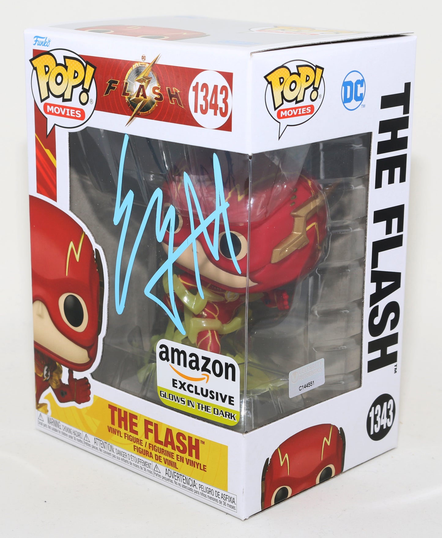 
                  
                    Ezra Miller as Barry Allen in The Flash GITD Amazon Exclusive (Celebrity Authentics) Signed Funko POP! #1343
                  
                