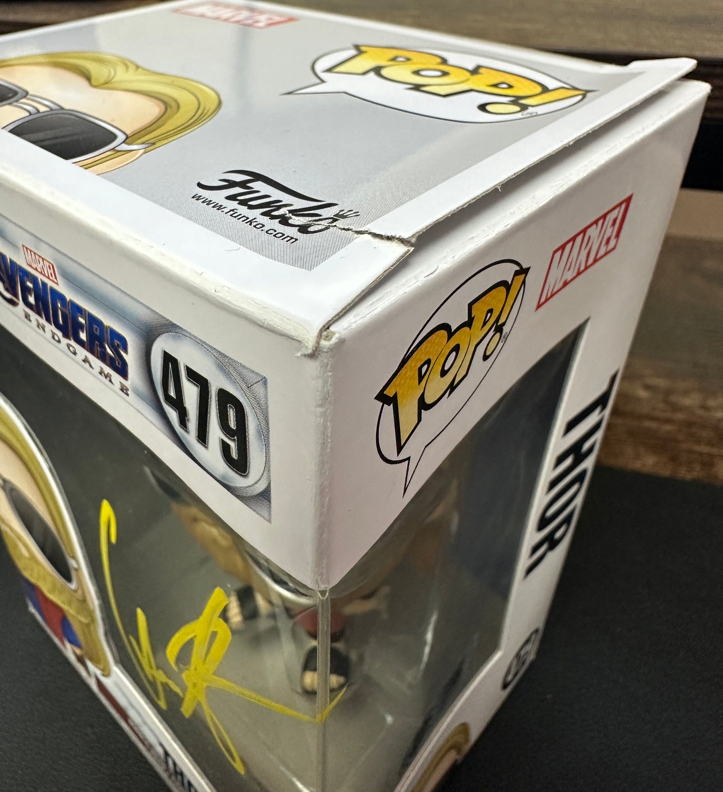 
                  
                    Chris Hemsworth as Thor in Avengers: Endgame (SWAU) Signed Funko POP! #479
                  
                