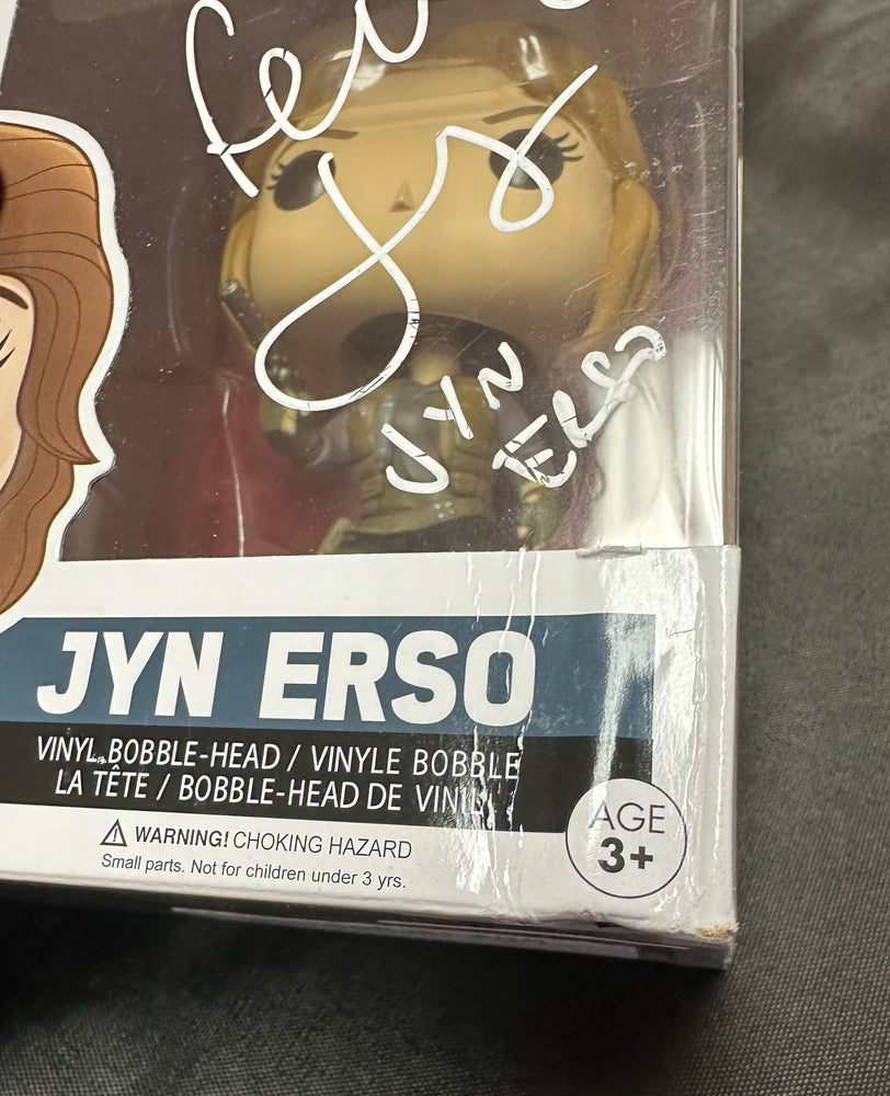 
                  
                    Felicity Jones as Jyn Erso in Rogue One: A Star Wars Story (SWAU) Signed Funko POP! #138 with Character Name
                  
                
