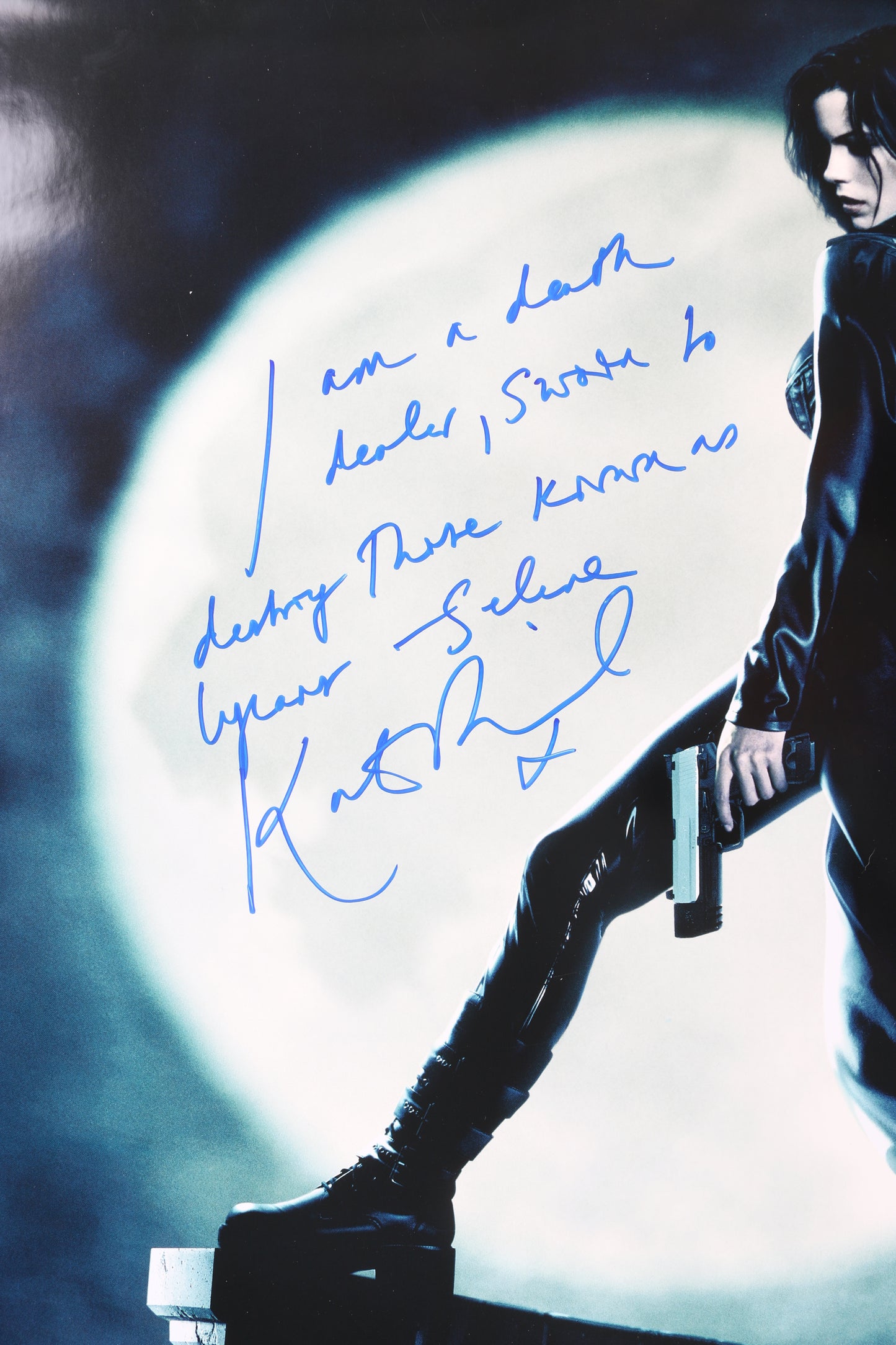 
                  
                    Kate Beckinsale as Selene in Underworld (Celebrity Authentics) Signed 27x40 Poster with Character Name & Quote
                  
                