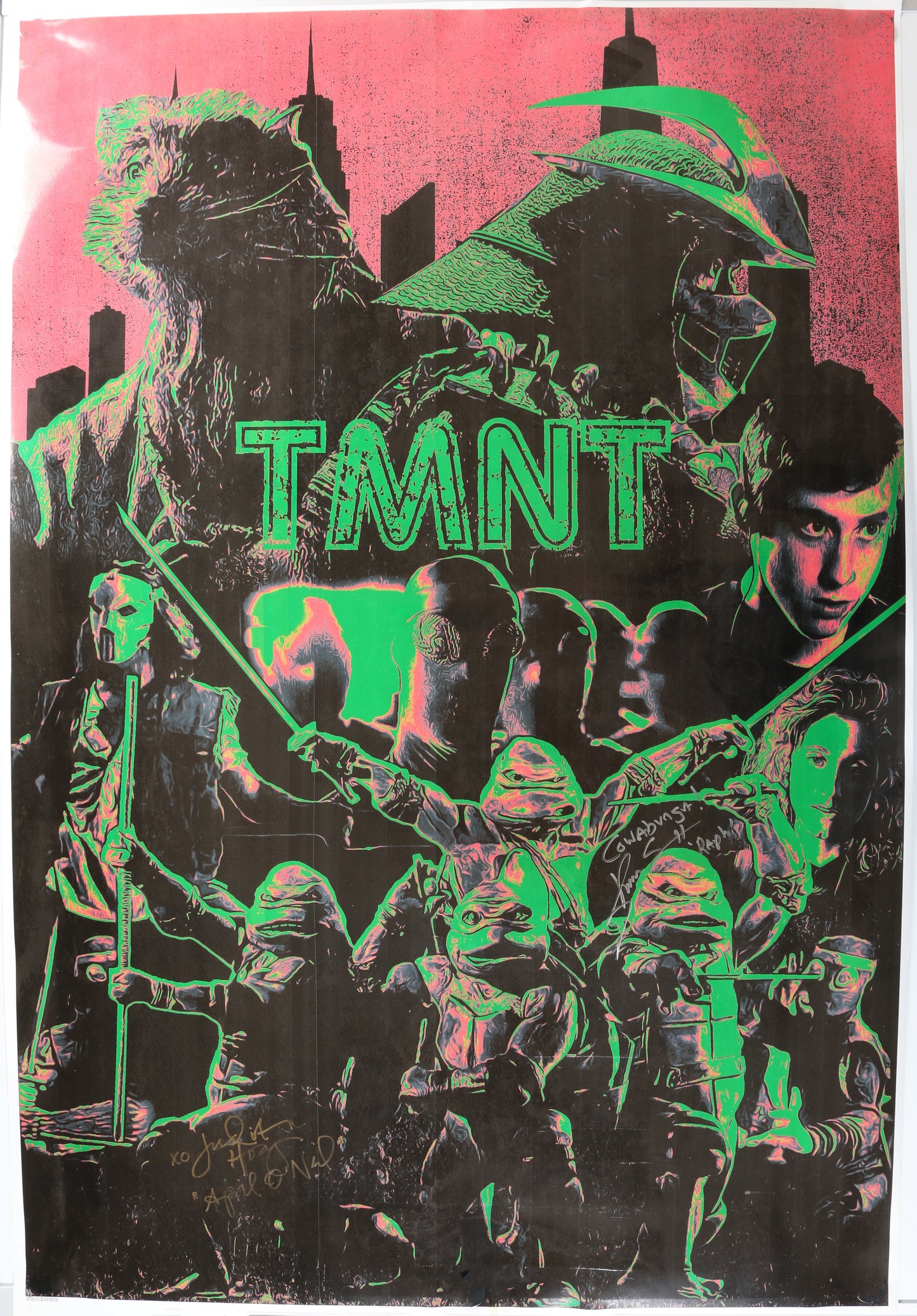 Teenage Mutant Ninja Turtles 31.5x46.5 Oversized Poster Signed by