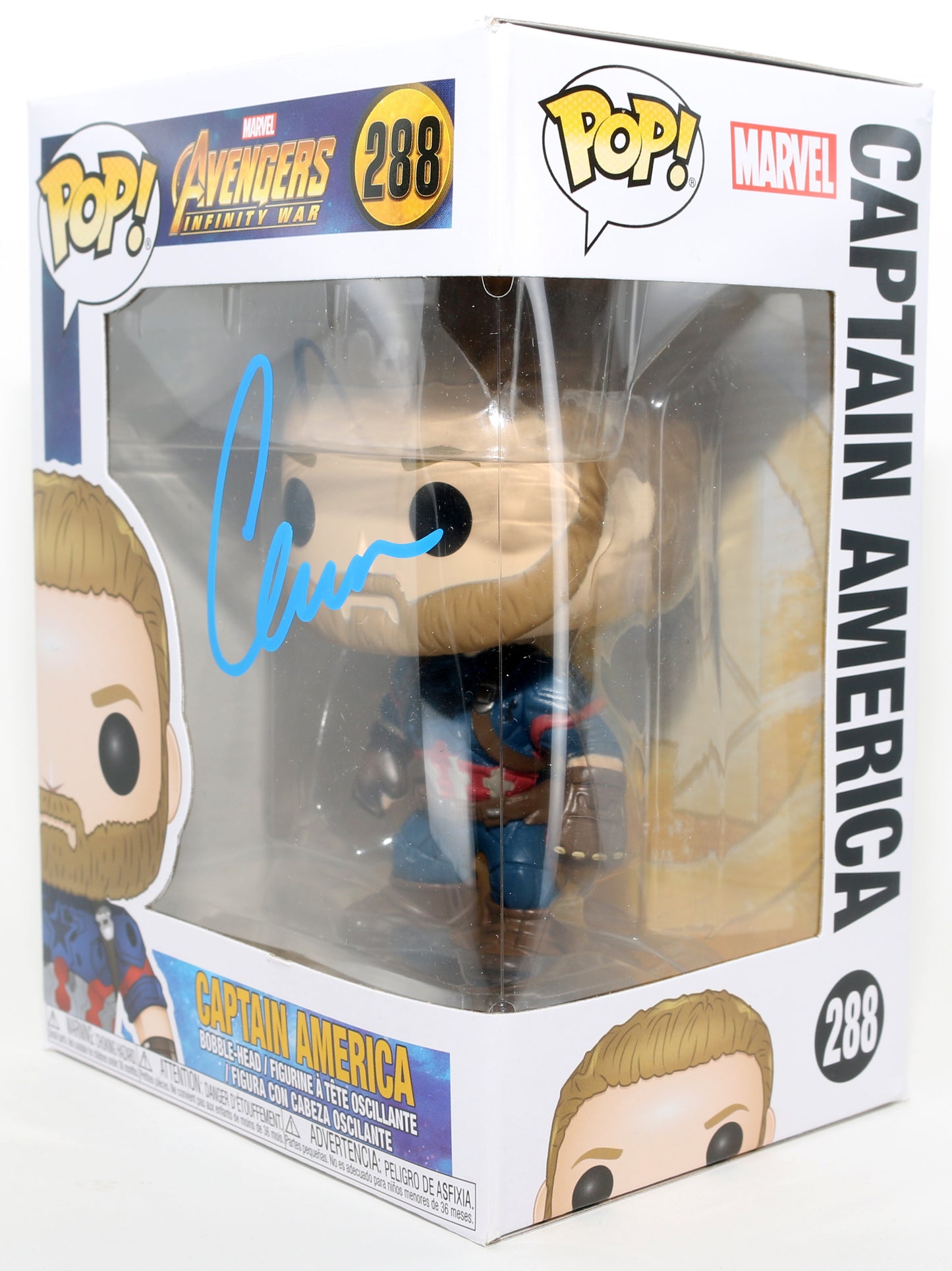 
                  
                    Chris Evans as Captain America in Avengers: Infinity War Signed Funko POP! #288
                  
                