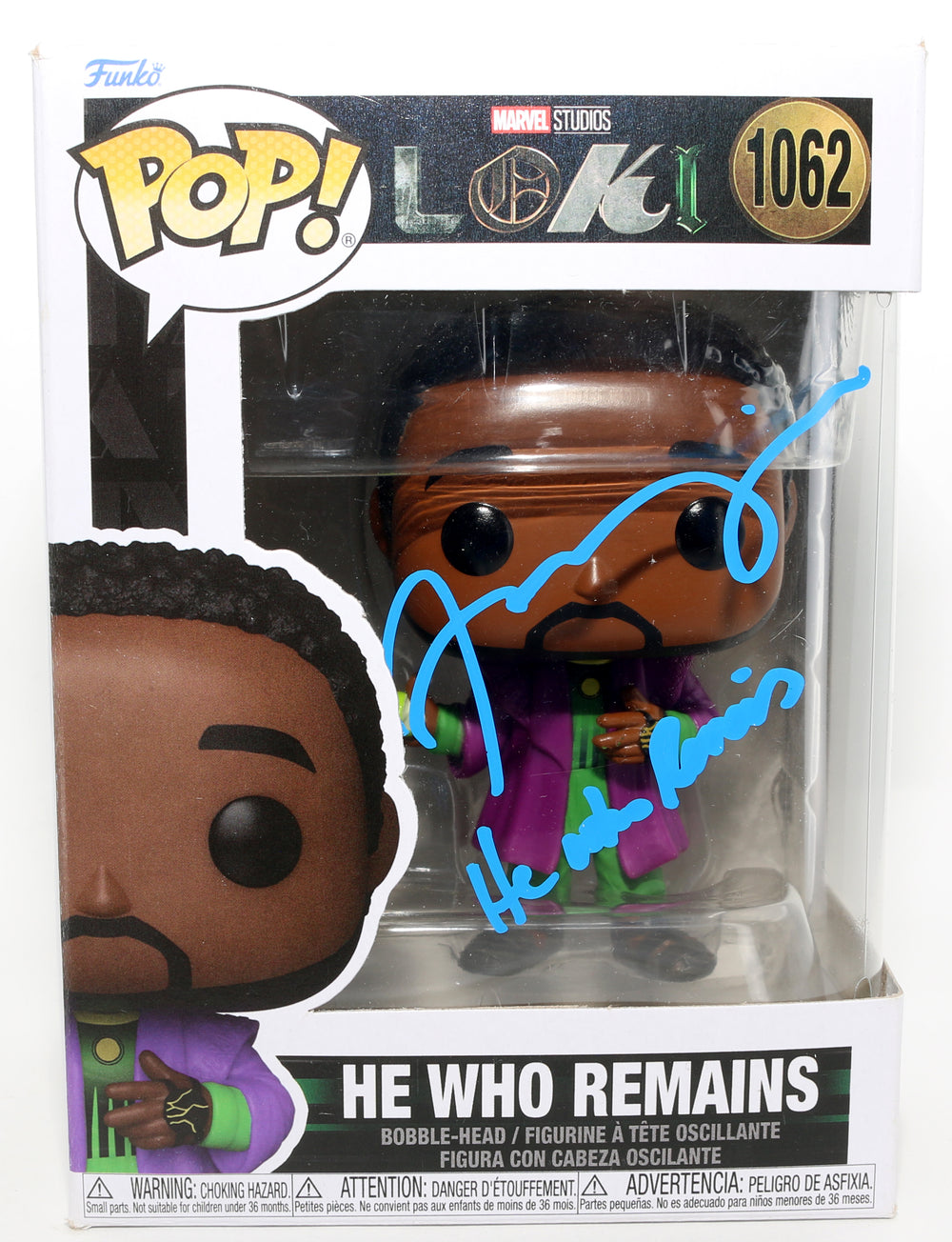 Jonathan Majors as He Who Remains in Loki Signed Funko POP! #1062 with Character Name