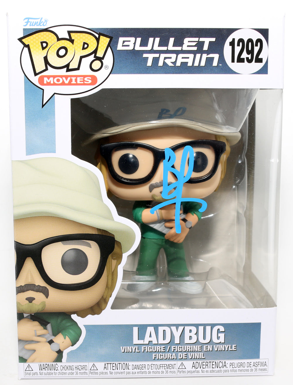 Brad Pitt as Ladybug in Bullet Train Signed Funko POP! #1292