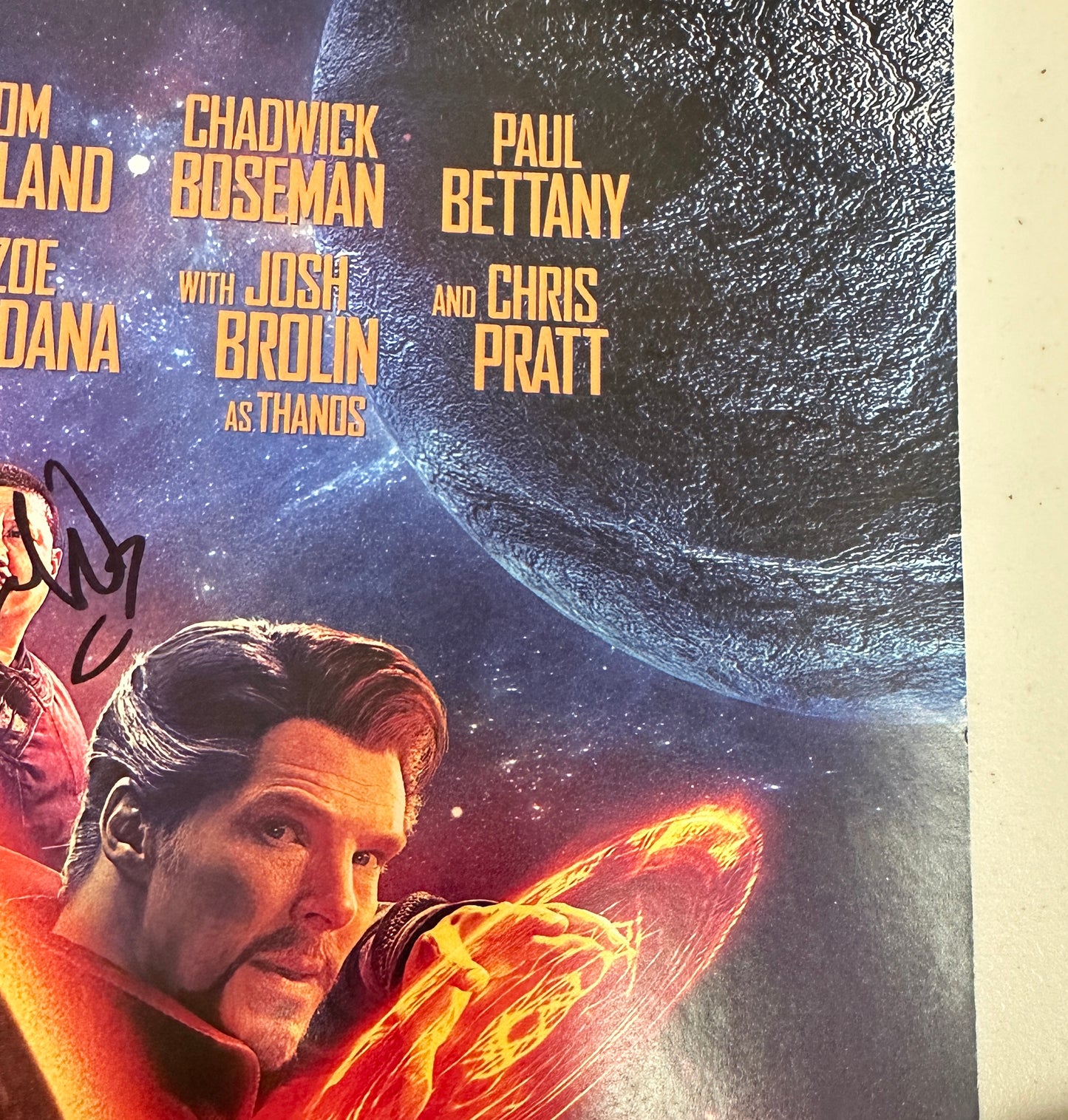 
                  
                    Avengers: Infinity War 27x40 Poster Signed by Robert Downey Jr., Chris Evans, Chris Pratt, Chris Hemsworth, Karen Gillan, Pom Klementieff, Benedict Wong, & Chadwick Boseman
                  
                