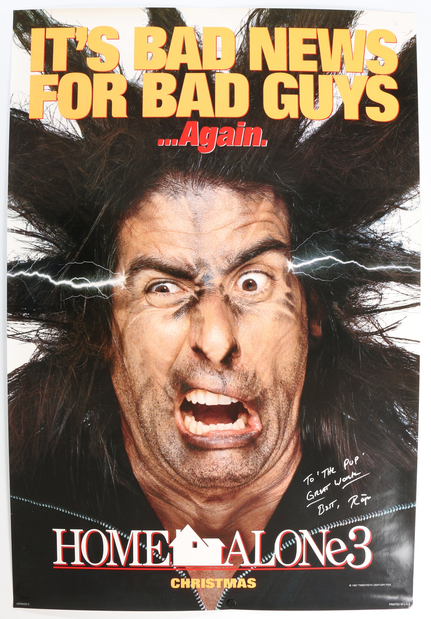 
                  
                    Home Alone 3 27x40 Posters 4pc Set (From the Collection of Famed Sound Recordist: Craig "Pup" Heath) Signed by the Director: Raja Gosnell
                  
                