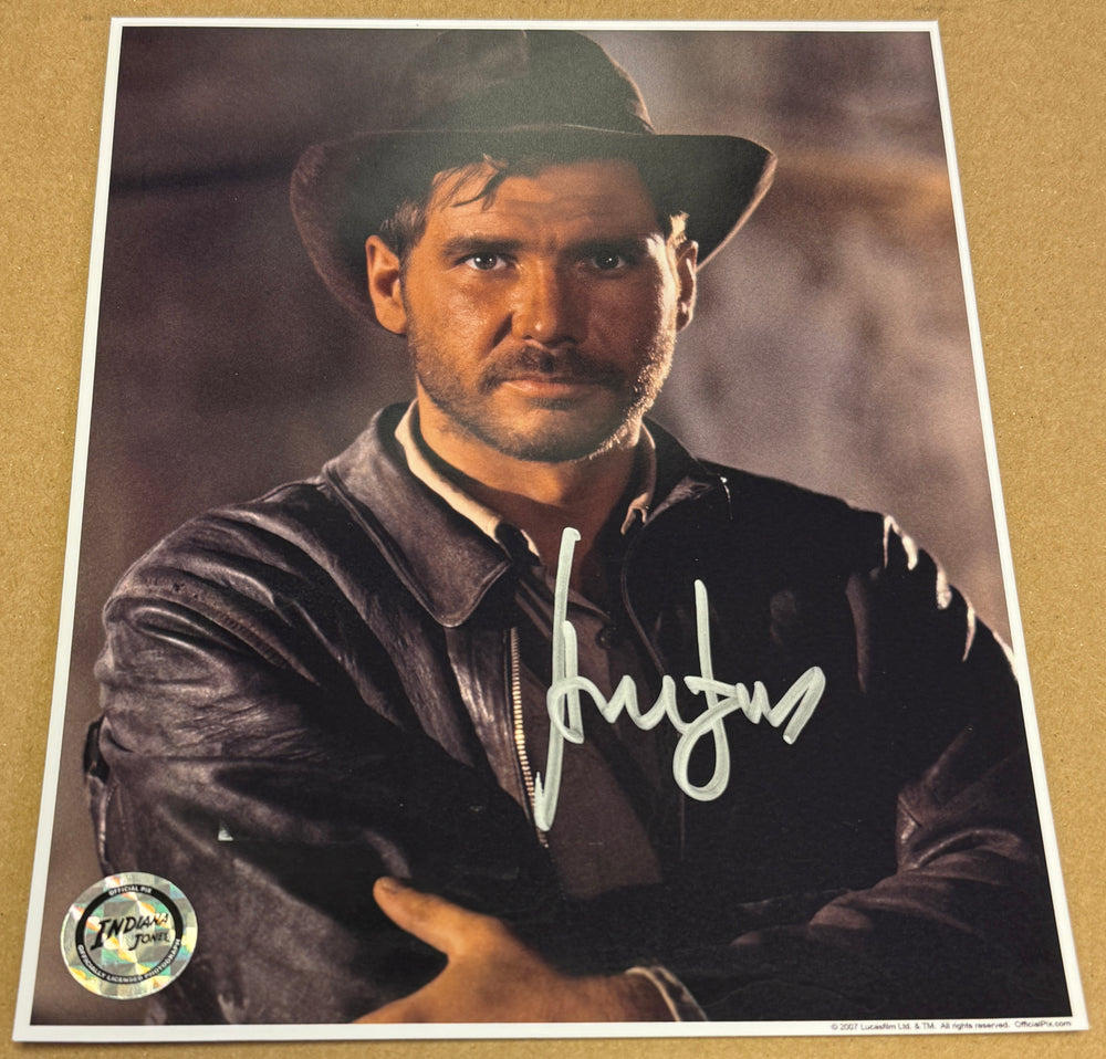 
                  
                    Harrison Ford as Indiana Jones in Indiana Jones and the Raiders of the Lost Ark (Official Pix / Beckett) Signed 8x10 Photo
                  
                