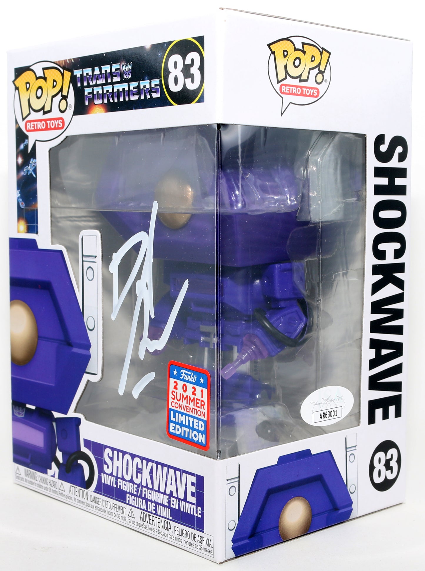 
                  
                    David Sobolov as Shockwave in Transformers 2021 Summer Convention Limited Edition (JSA) Signed Funko POP! #83
                  
                