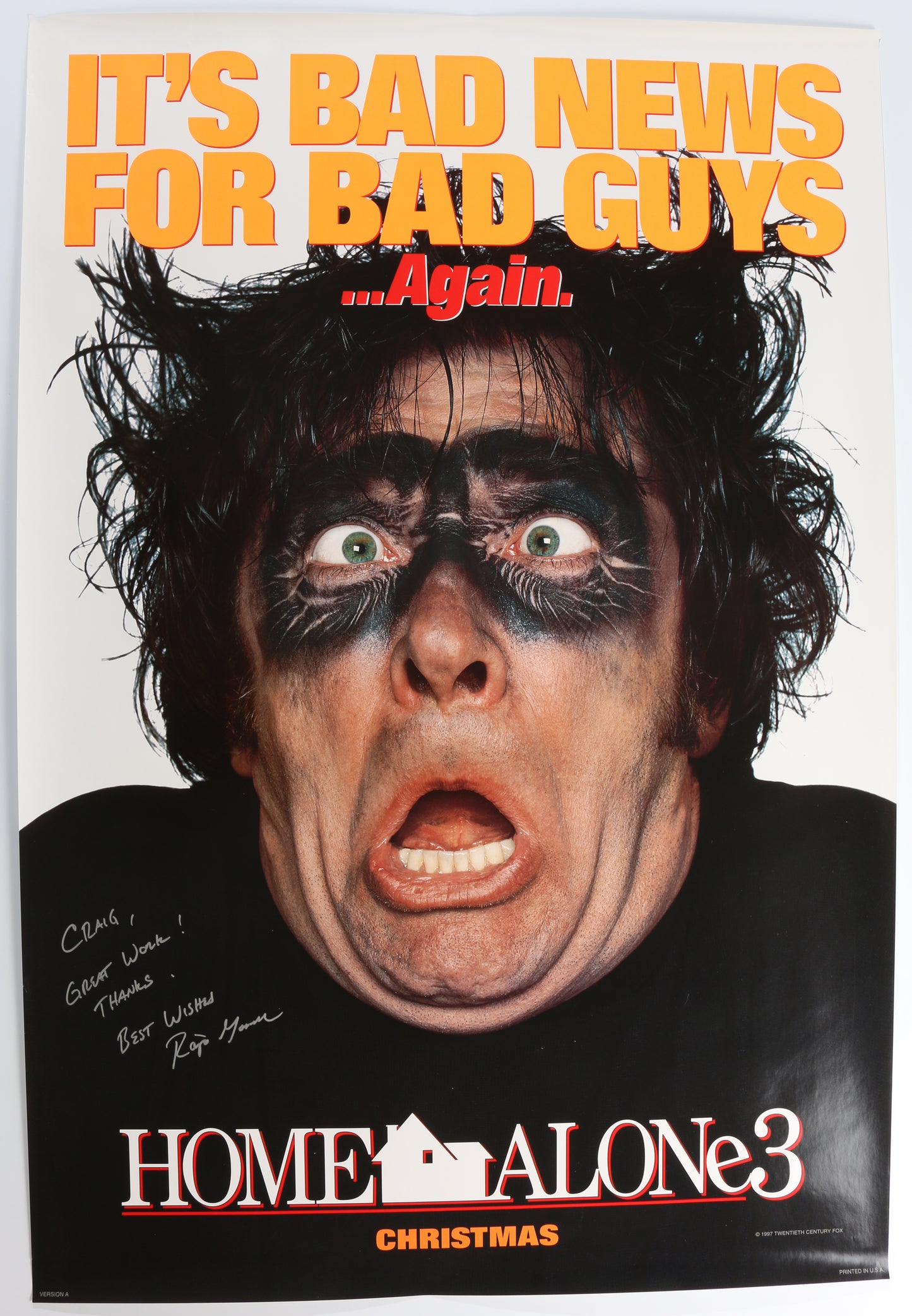 
                  
                    Home Alone 3 27x40 Posters 4pc Set (From the Collection of Famed Sound Recordist: Craig "Pup" Heath) Signed by the Director: Raja Gosnell
                  
                