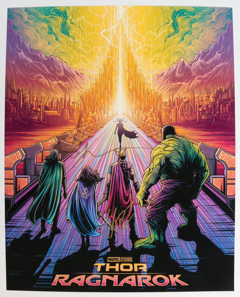 Chris Hemsworth as Thor & Cate Blanchett as Hela in Thor: Ragnarok Signed 16x20 Photo