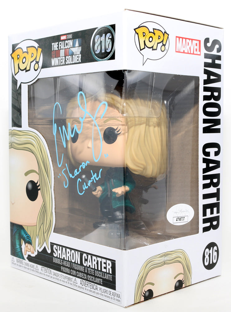 
                  
                    Emily VanCamp as Sharon Carter in Falcon & the Winter Soldier (JSA) Signed Funko POP! #816 with Character Name
                  
                