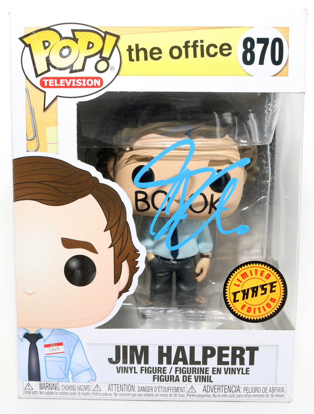 John Krasinski as Jim Halpert in The Office Chase Edition (Beckett) Signed Funko POP! #870