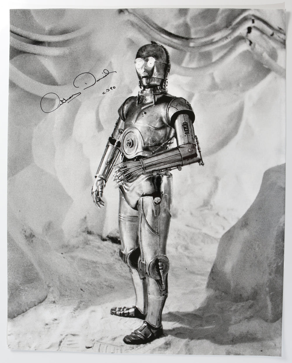 Anthony Daniels as C-3PO in Star Wars: The Empire Strikes Back Signed 24x30 Poster