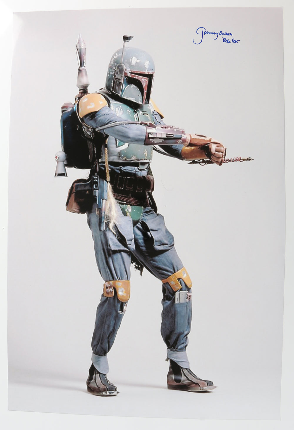 Jeremy Bulloch as Boba Fett in Star Wars: The Empire Strikes Back Signed 20x30 Poster
