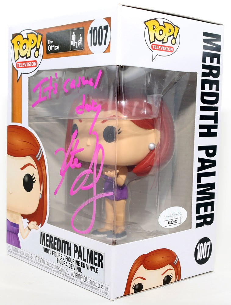 
                  
                    Kate Flannery as Meredith Palmer in The Office (JSA) Signed Funko POP! #1007 with Quote
                  
                