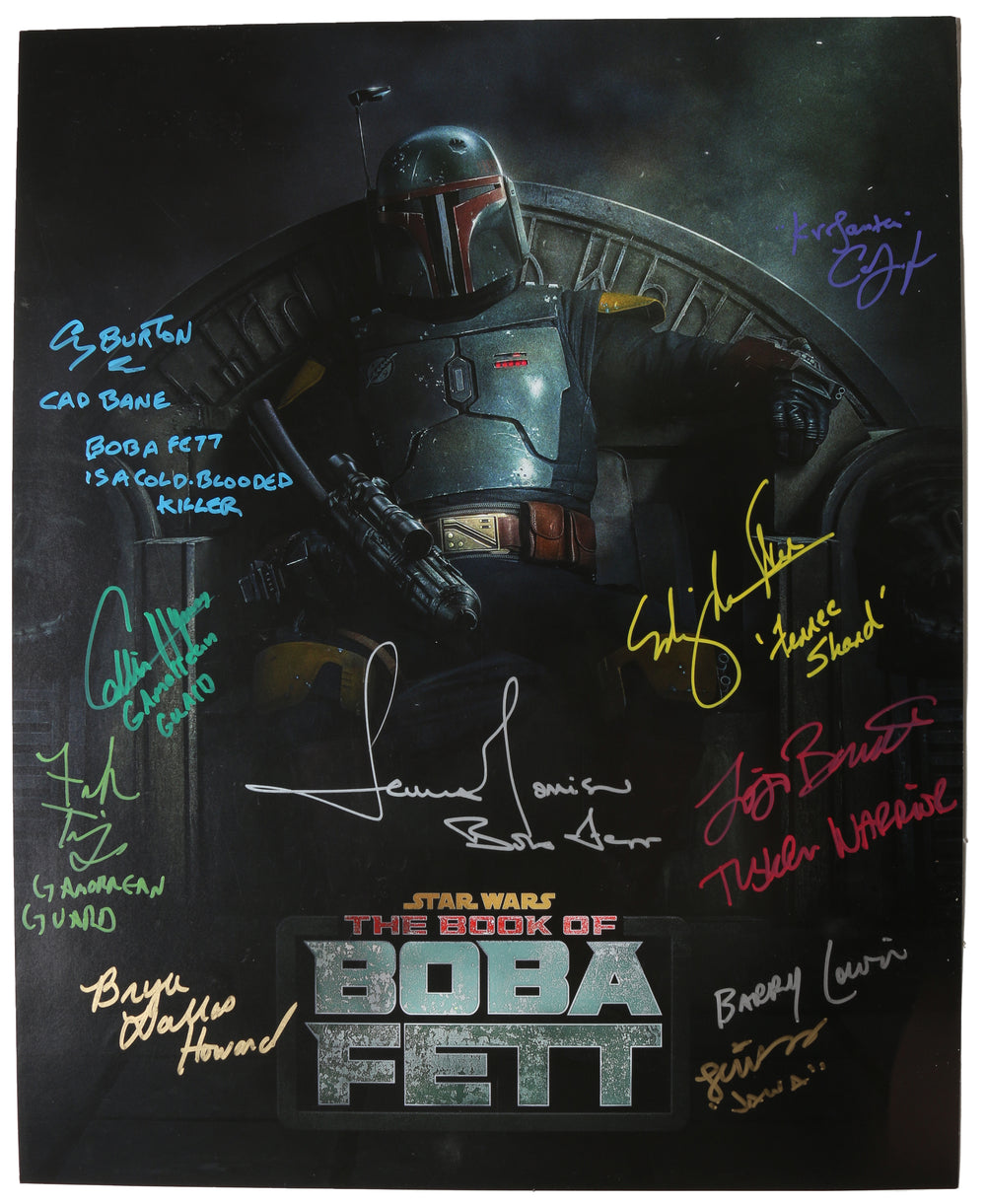 Star Wars: The Book of Boba Fett 16x20 Poster Cast Signed by Temuera Morrison, Ming-Na Wen, Byrce Dallas Howard, Corey Burton, & More