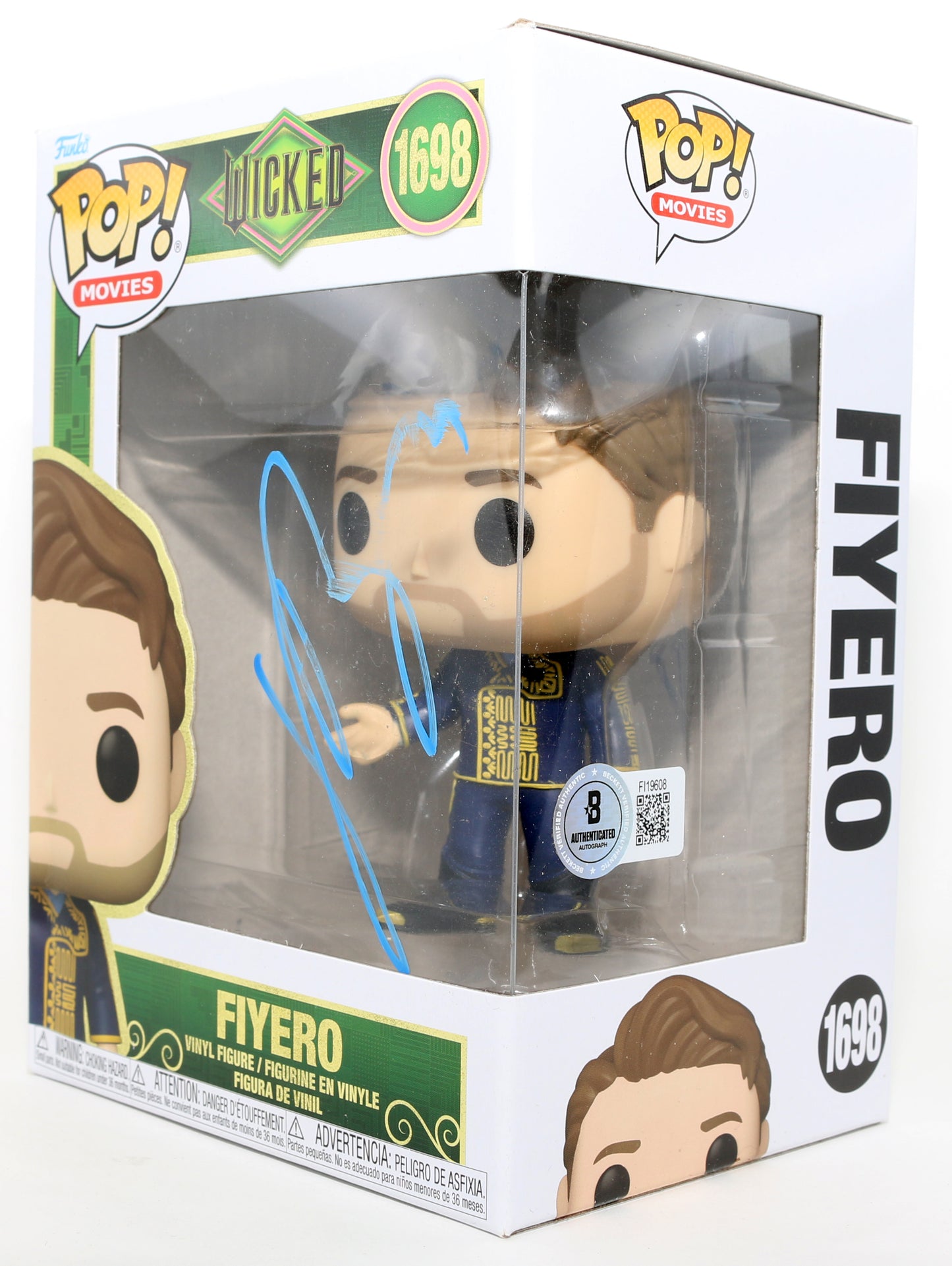
                  
                    Jonathan Bailey as Fiyero in Wicked (Beckett) Signed Funko POP! #1698
                  
                