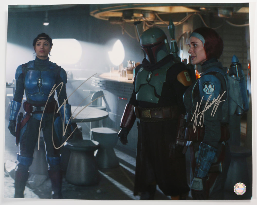 Katee Sackhoff as Bo-Katan and Mercedes Varnado as Koska Reeves in Star Wars: The Mandalorian (SWAU) Signed 16x20 Photo