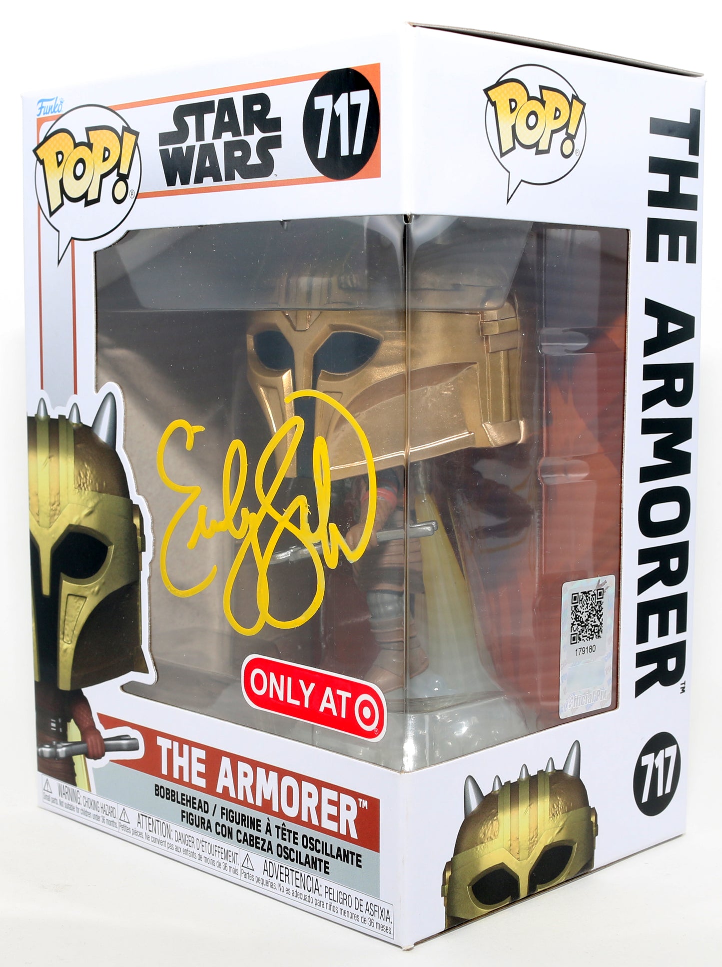 
                  
                    Emily Swallow as the Armorer in Star Wars: The Mandalorian Target Exclusive (Official Pix) Signed Funko POP! #717
                  
                
