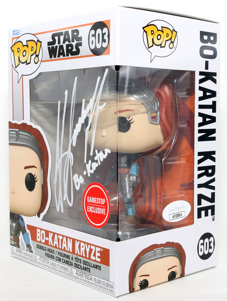 
                  
                    Katee Sackhoff as Bo-Katan Kryze in Star Wars: The Mandalorian GameStop Exclusive (JSA) Signed Funko POP! #603 with Character Name
                  
                