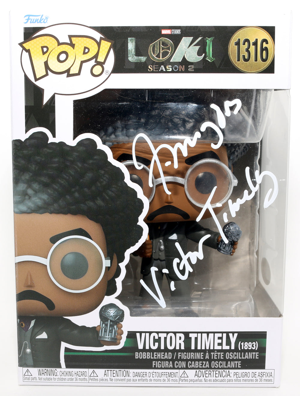 Jonathan Majors as Victor Timely in Loki (JSA) Signed Funko POP! #1316 with Character Name